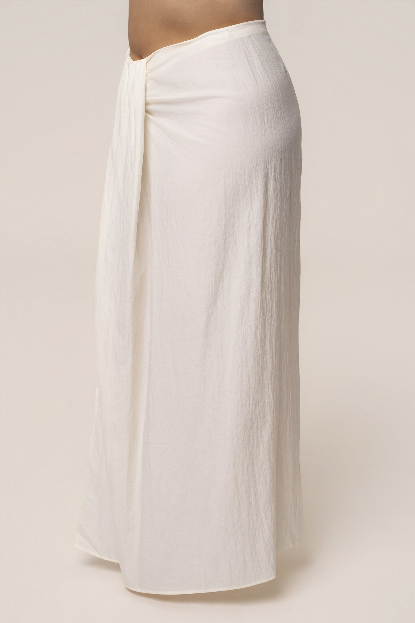 Ivory Flowing Elegance Maxi Skirt JLUXLABEL