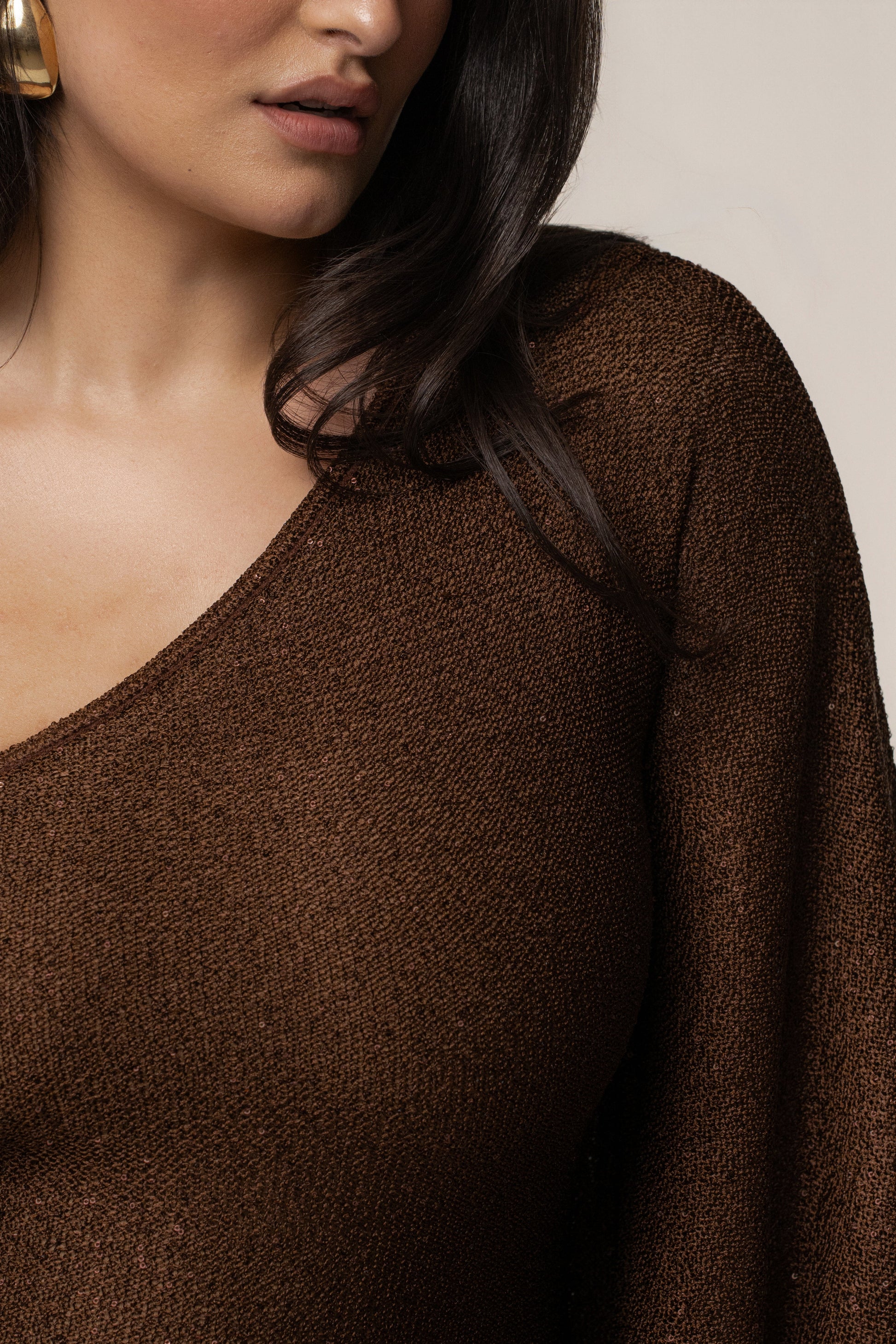 Bronze Lumiere Sequin Mini Dress JLUXLABEL