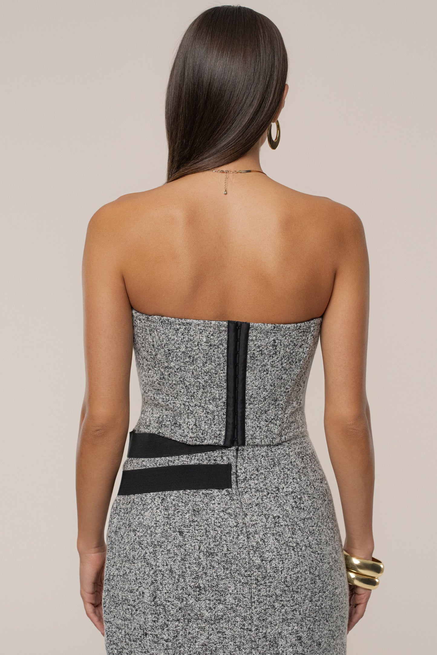 Lt. Grey All You Need Tweed Corset