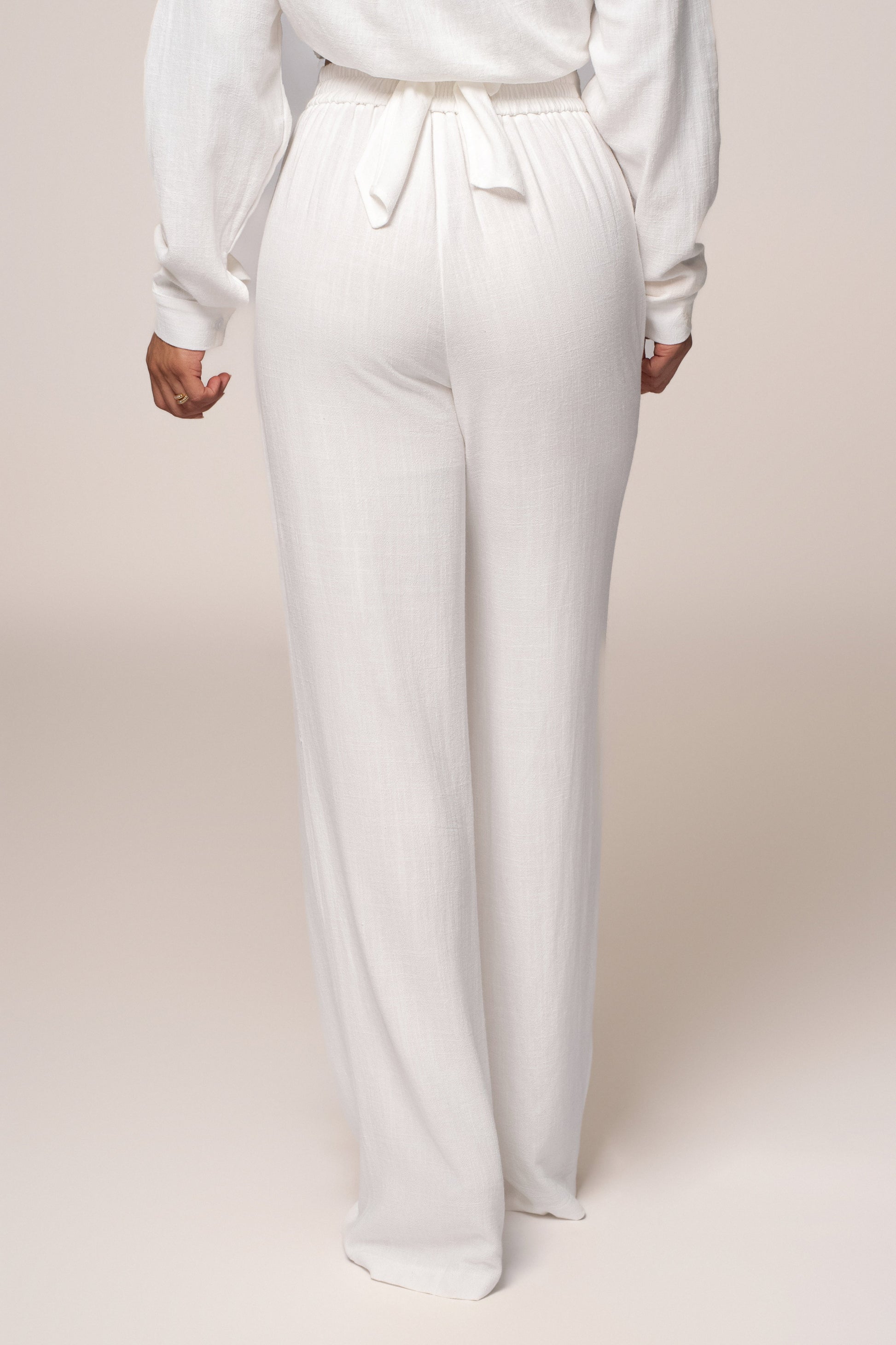 Ivory Thea Linen Pants JLUXLABEL