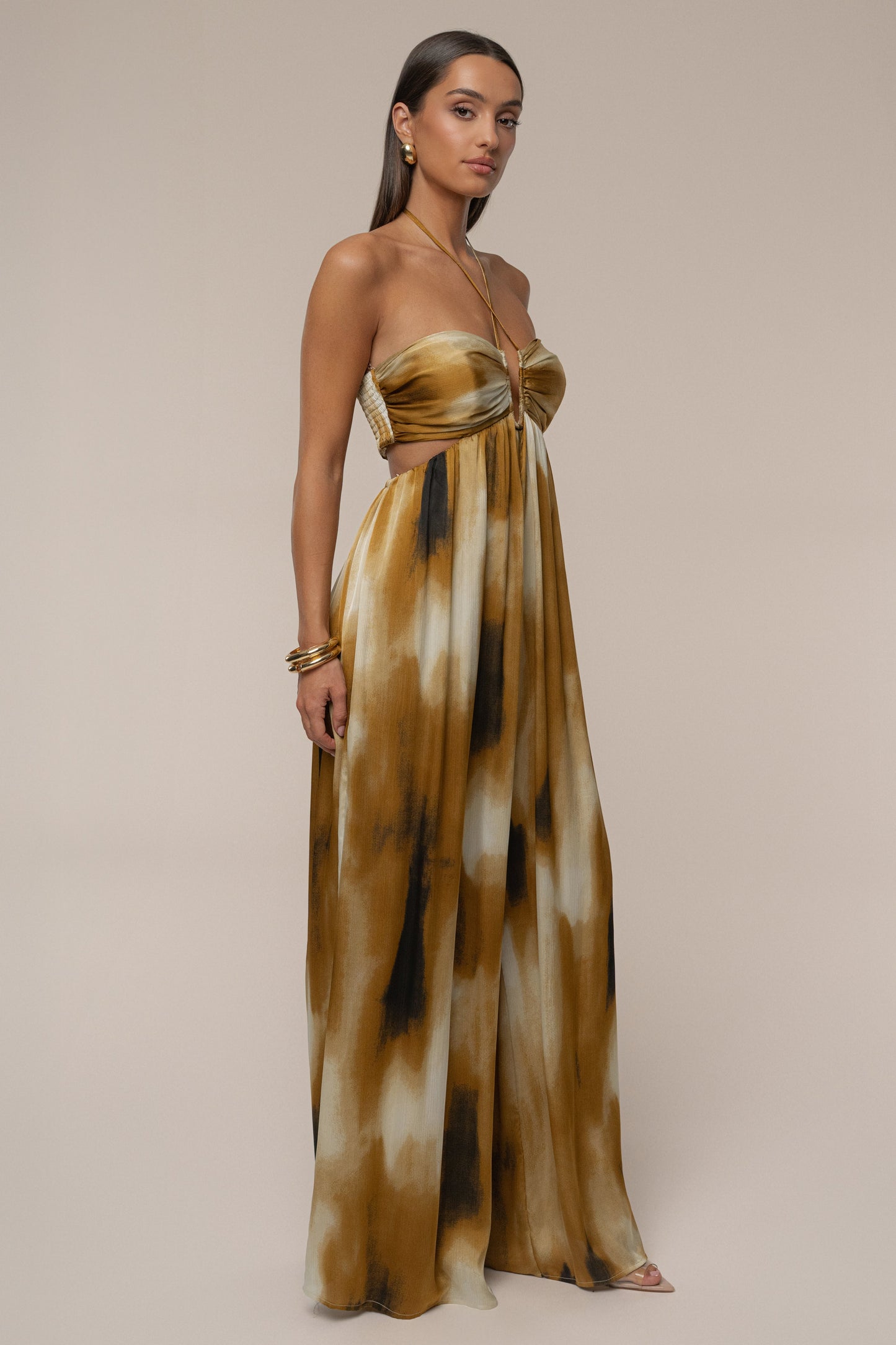 Gold Safari Sunset Jumpsuit JLUXLABEL