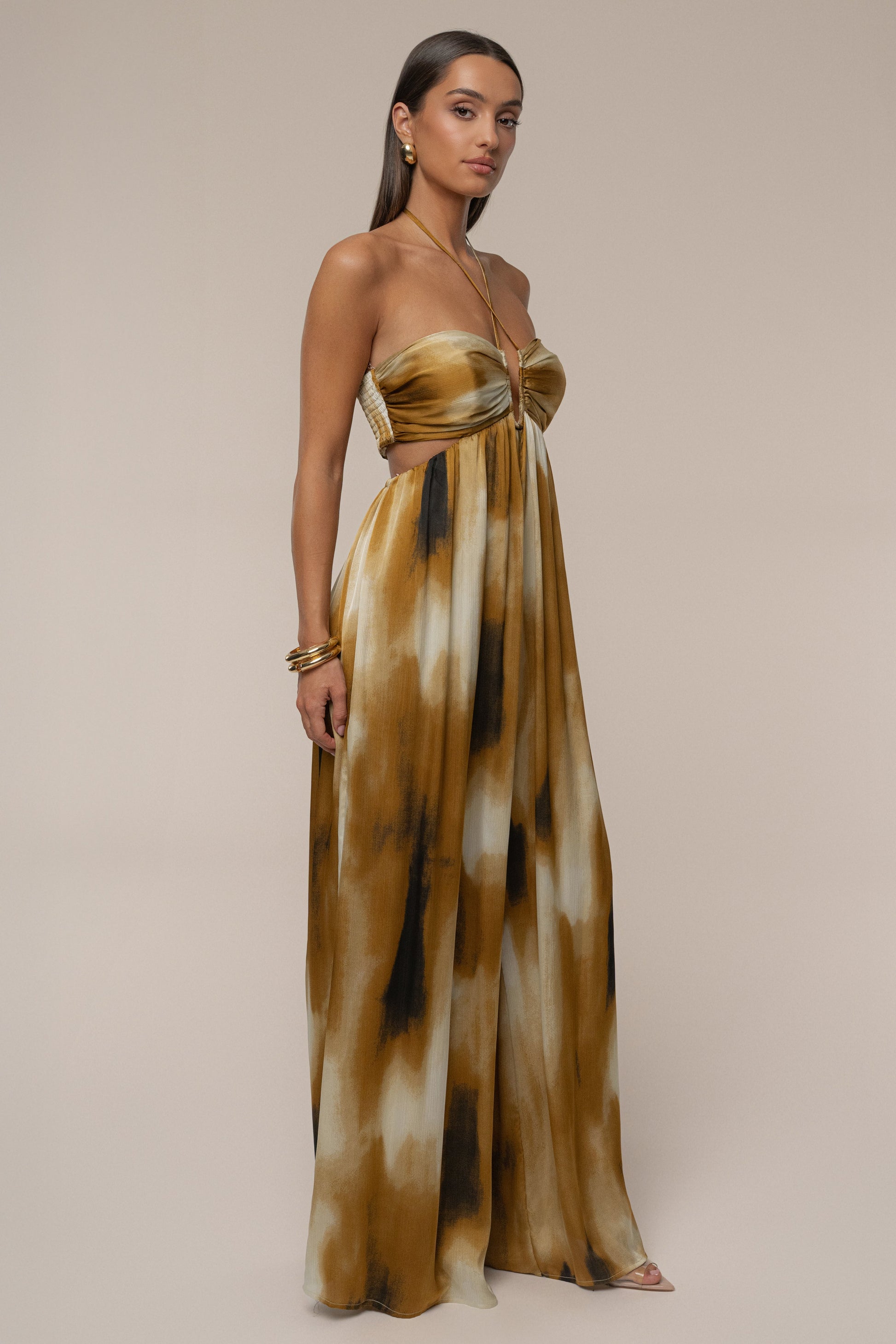 Gold Safari Sunset Jumpsuit JLUXLABEL