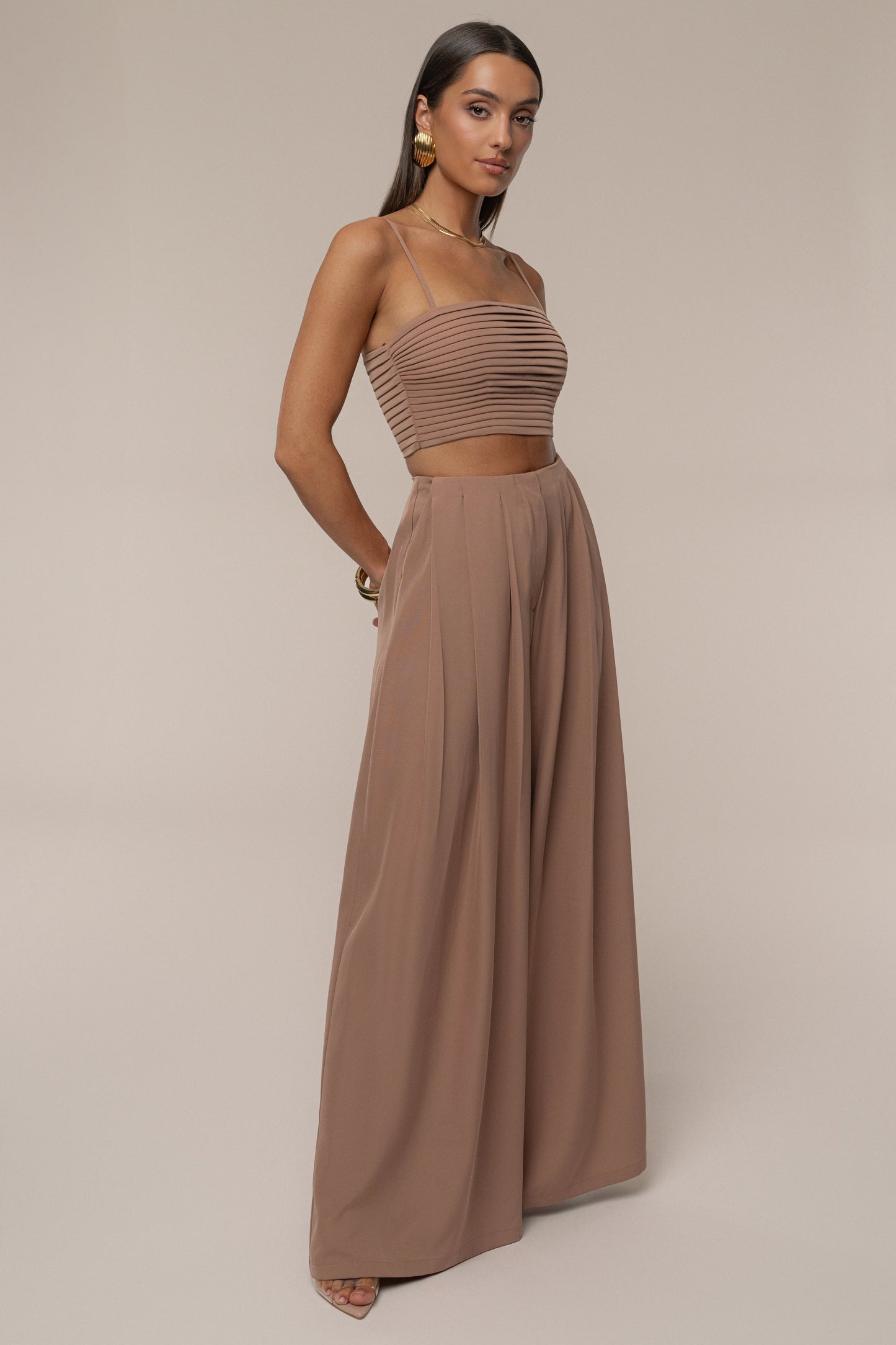 Beige Serenade Pant Set JLUXLABEL