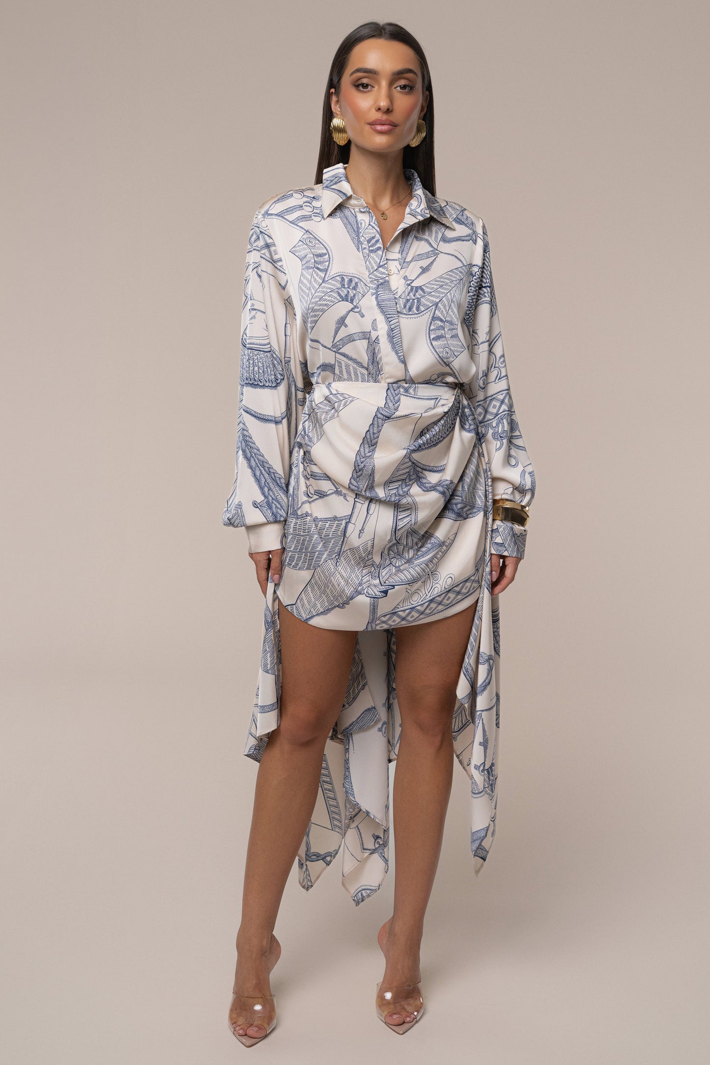 PRE-ORDER Ivory Print Ameena Print Skirt Set
