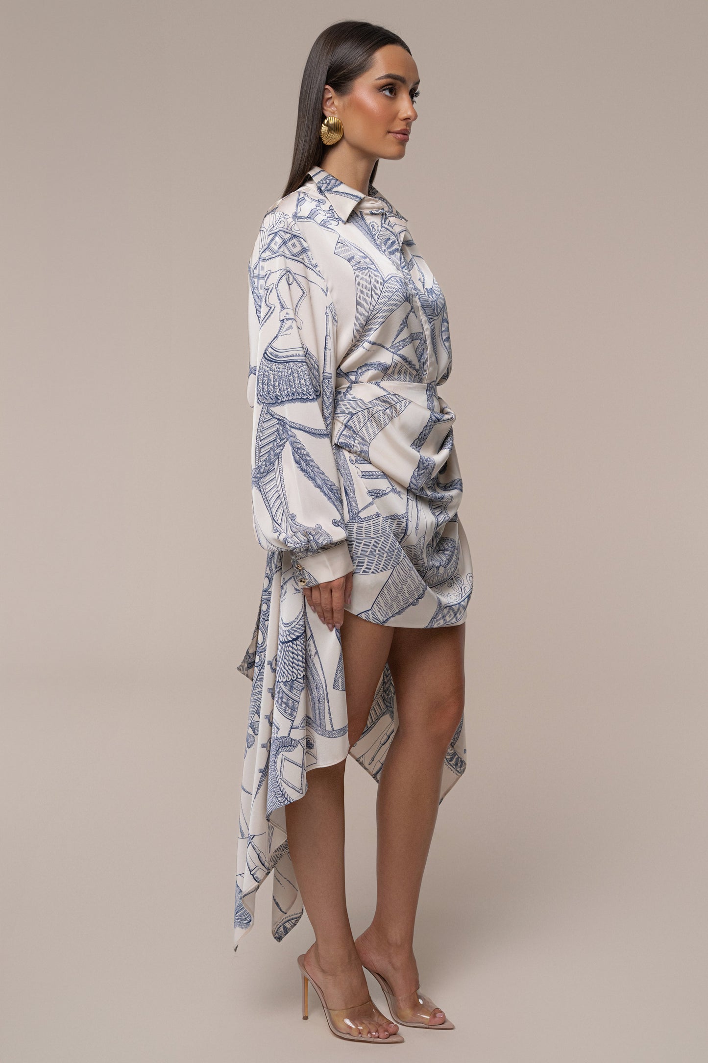 PRE-ORDER Ivory Print Ameena Print Skirt Set