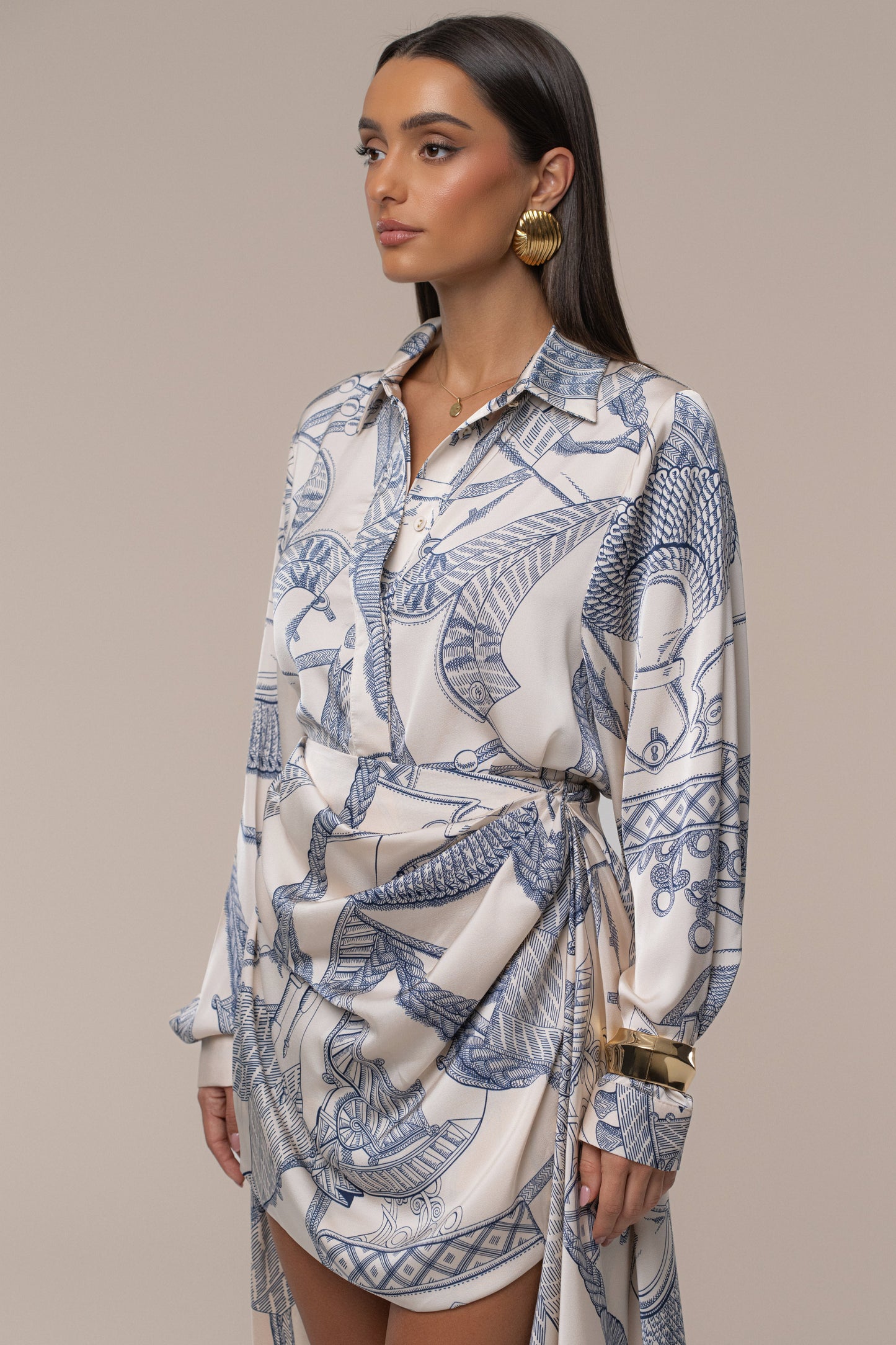 PRE-ORDER Ivory Print Ameena Print Skirt Set