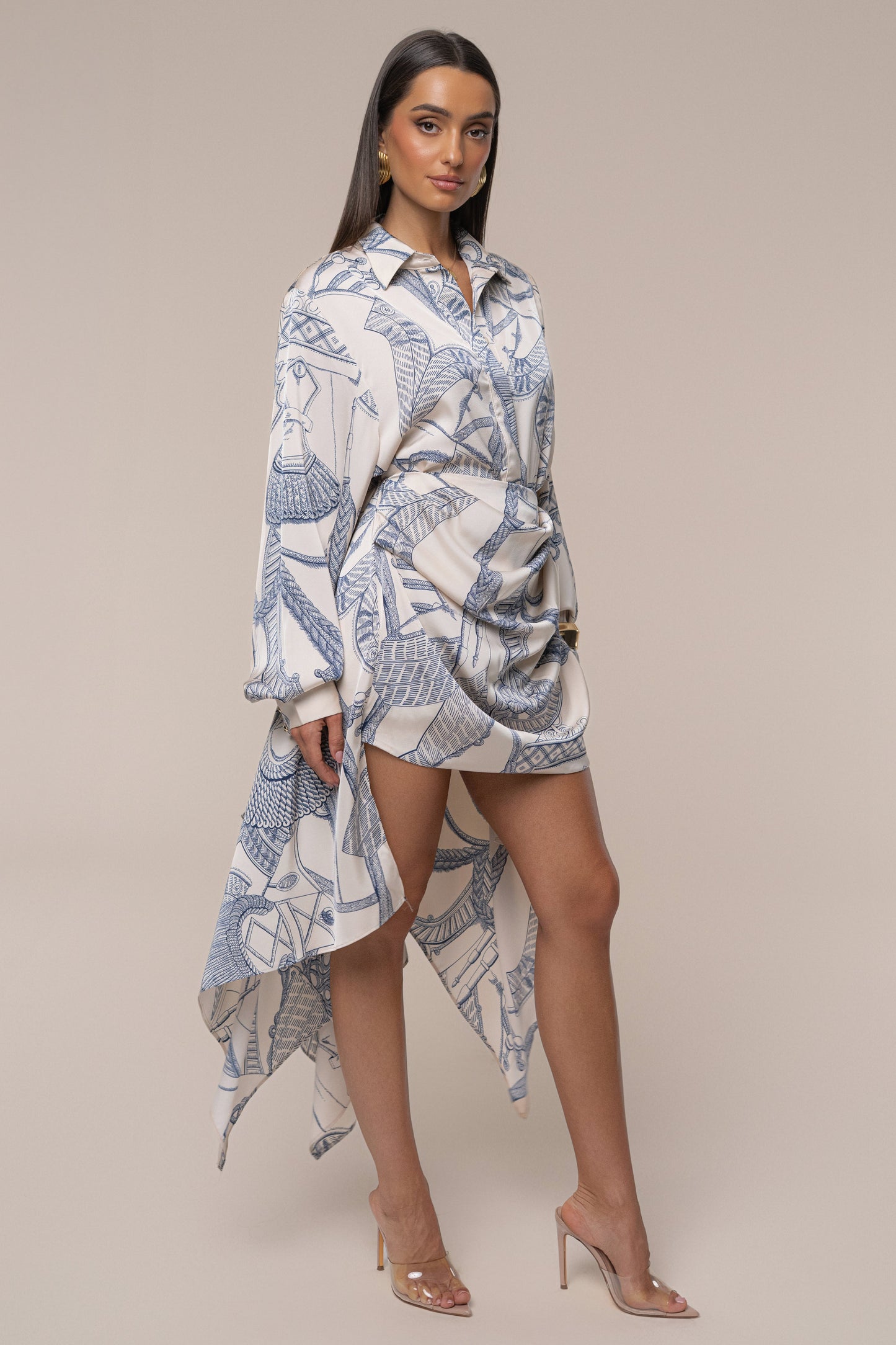 PRE-ORDER Ivory Print Ameena Print Skirt Set