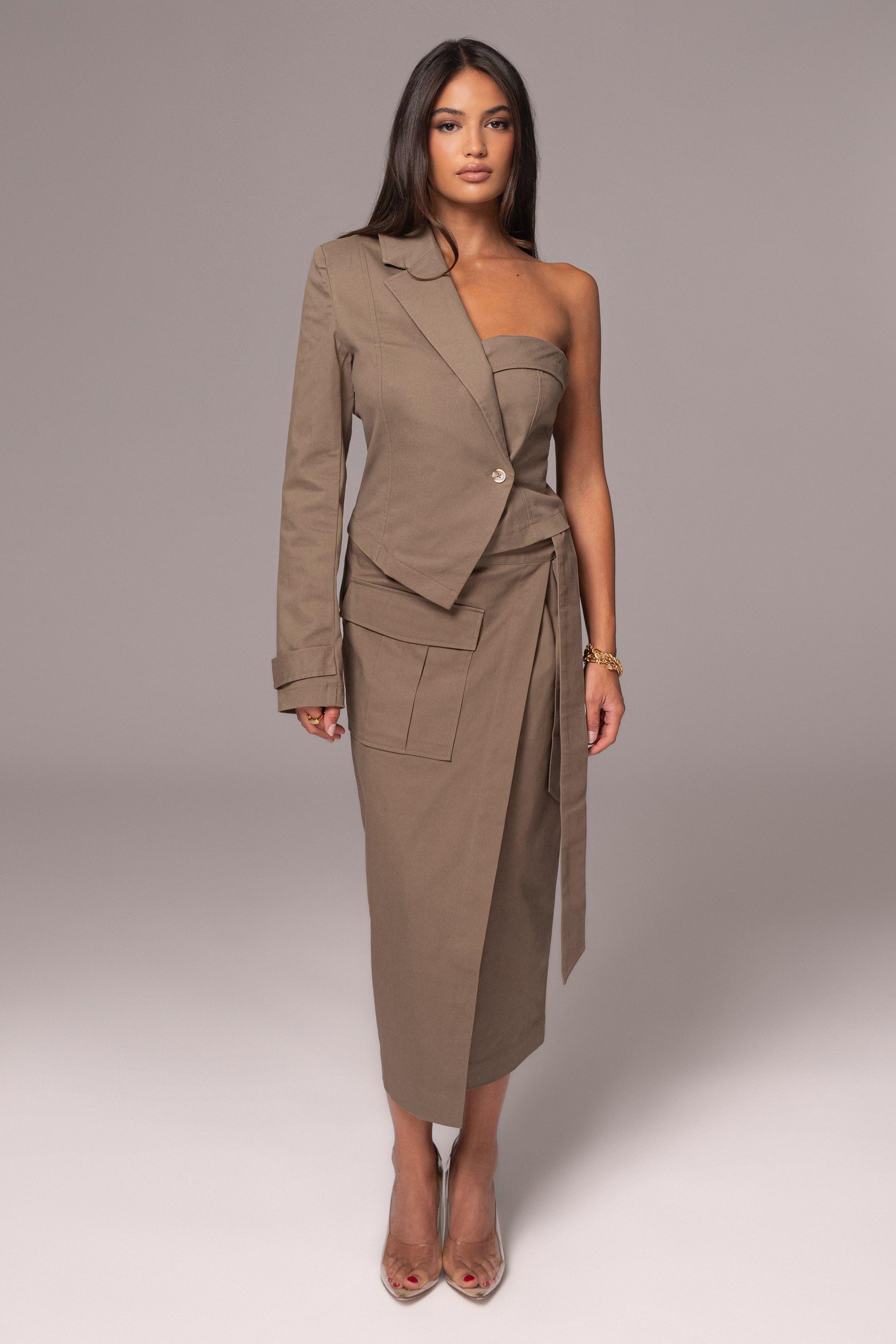 Olive Amal One Shoulder Top JLUXLABEL