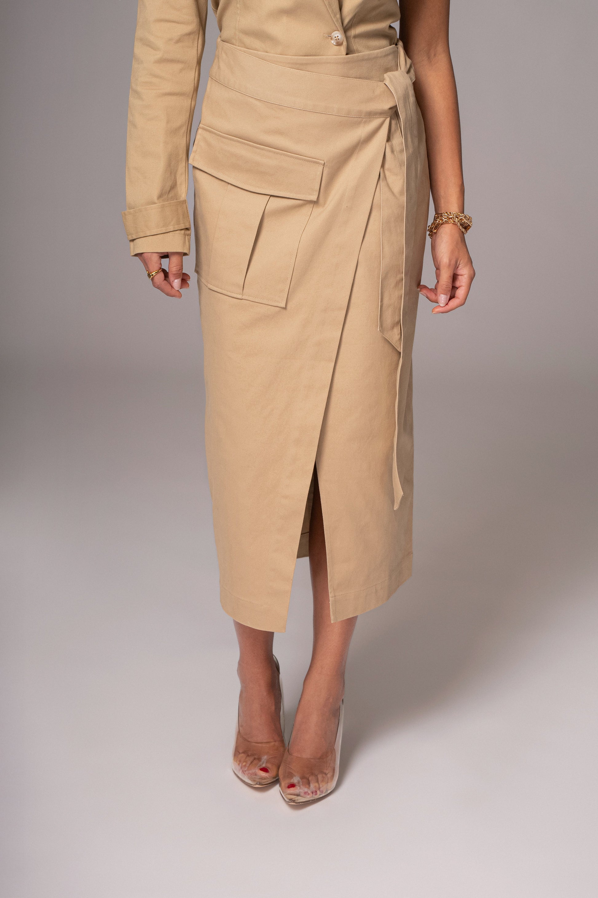 Khaki City Life Cargo Skirt JLUXLABEL