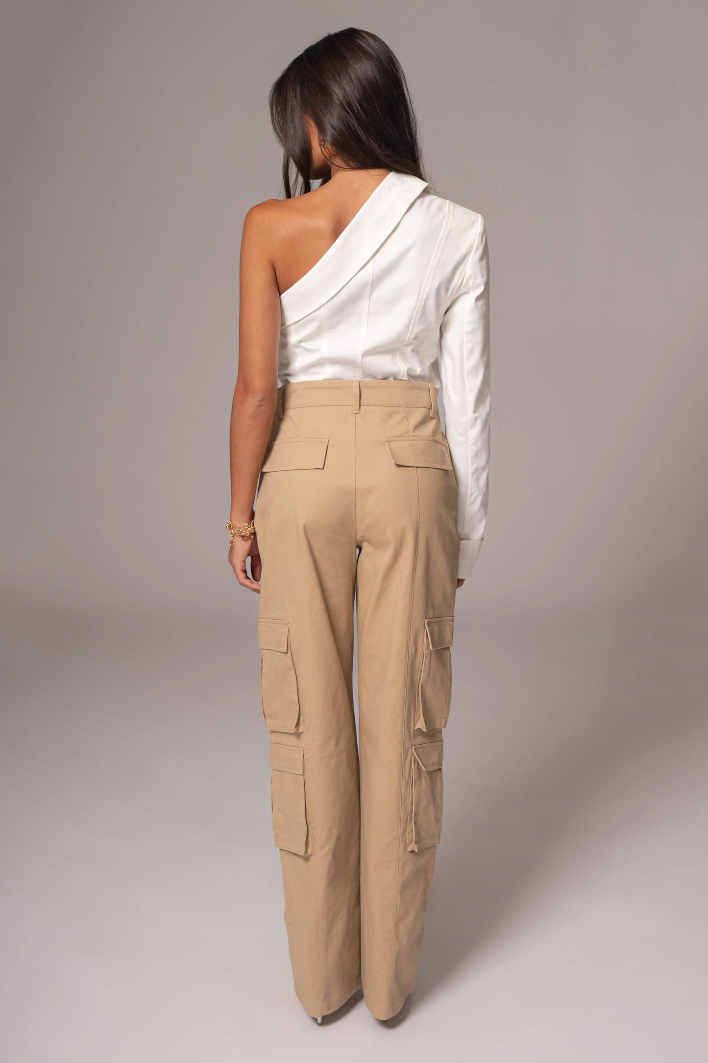Ivory Amal One Shoulder Top JLUXLABEL