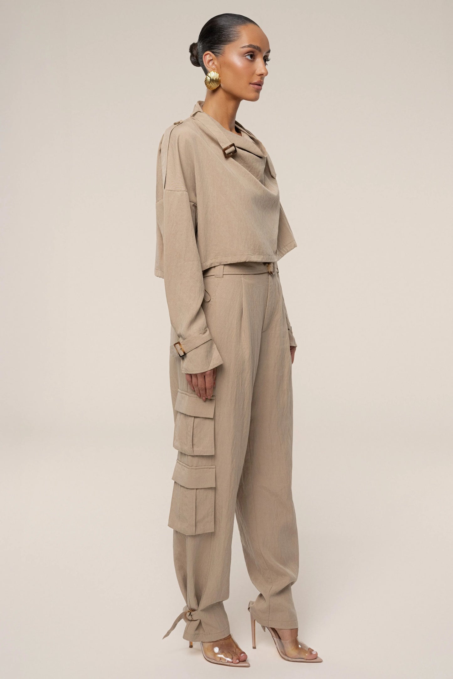 Beige Wanderlust Crop Top JLUXLABEL