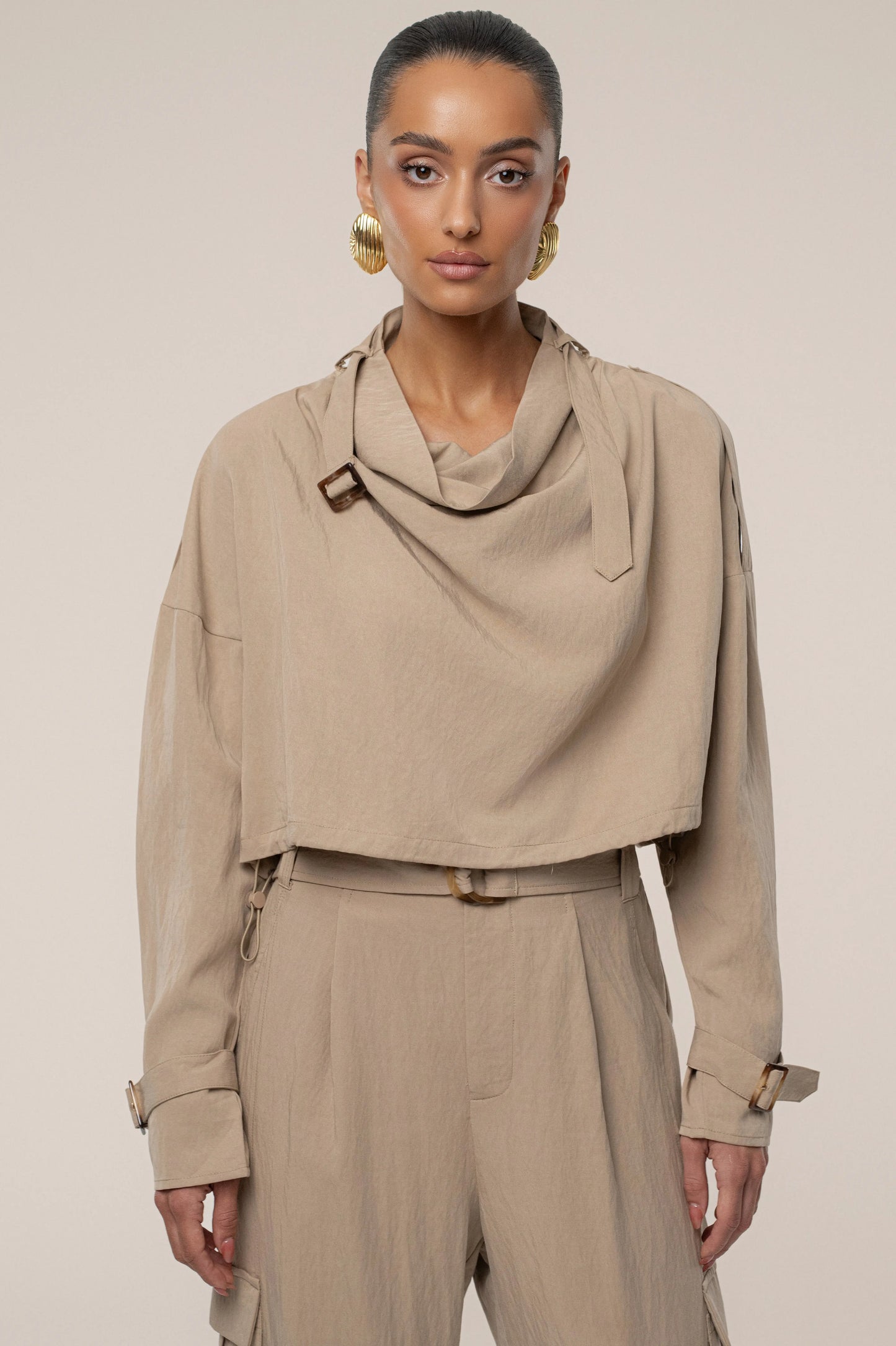 Beige Wanderlust Crop Top JLUXLABEL