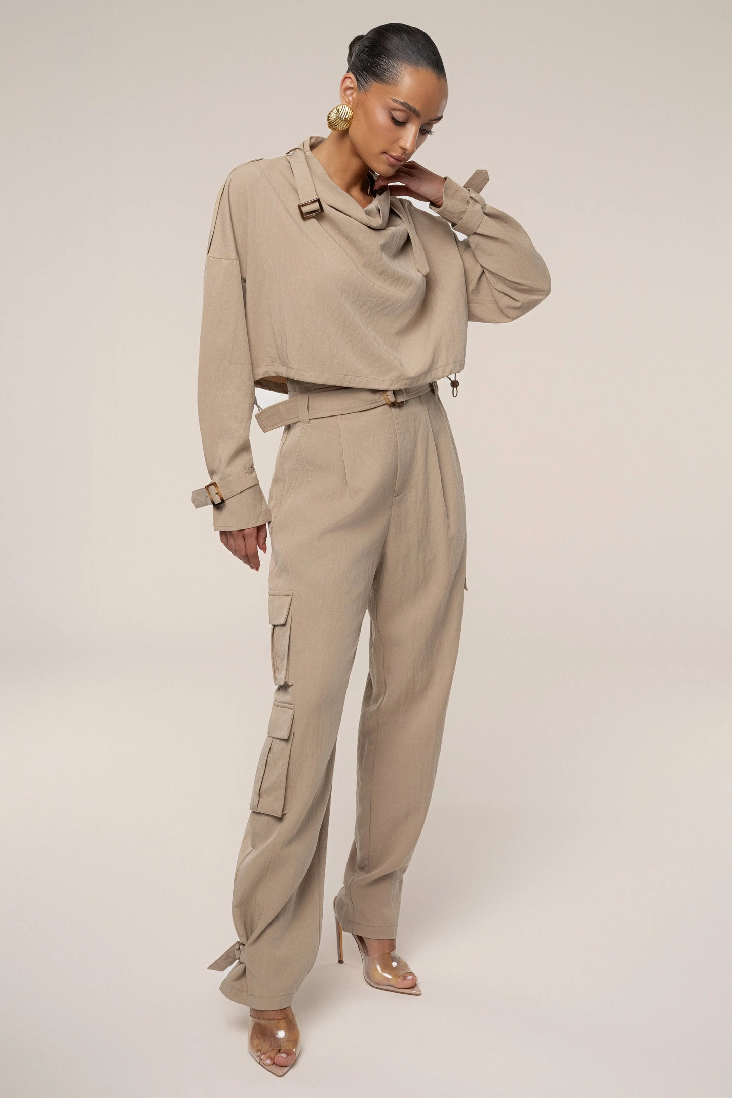 Beige Wanderlust Crop Top JLUXLABEL