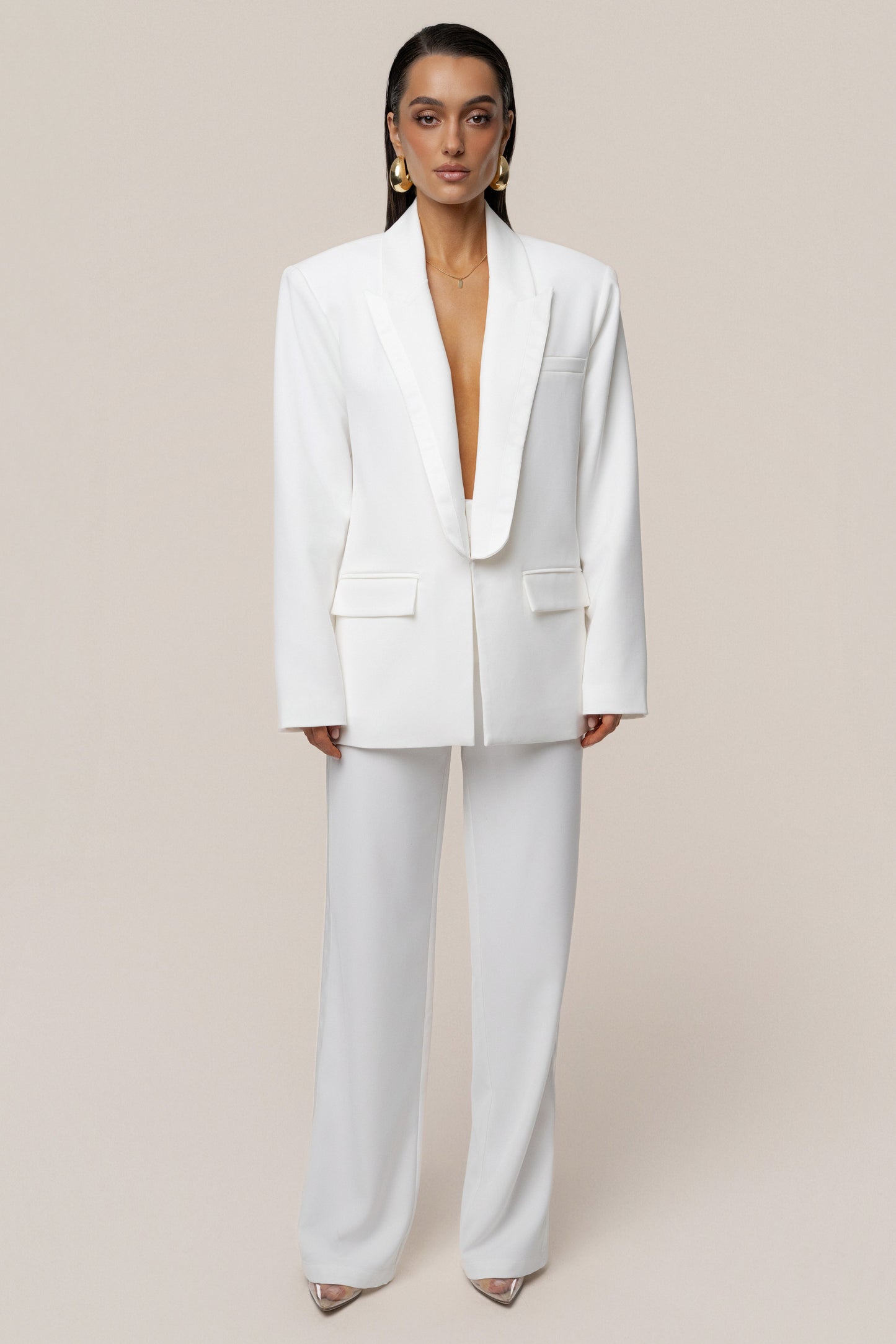 Ivory Suite Life Woven Blazer JLUXLABEL