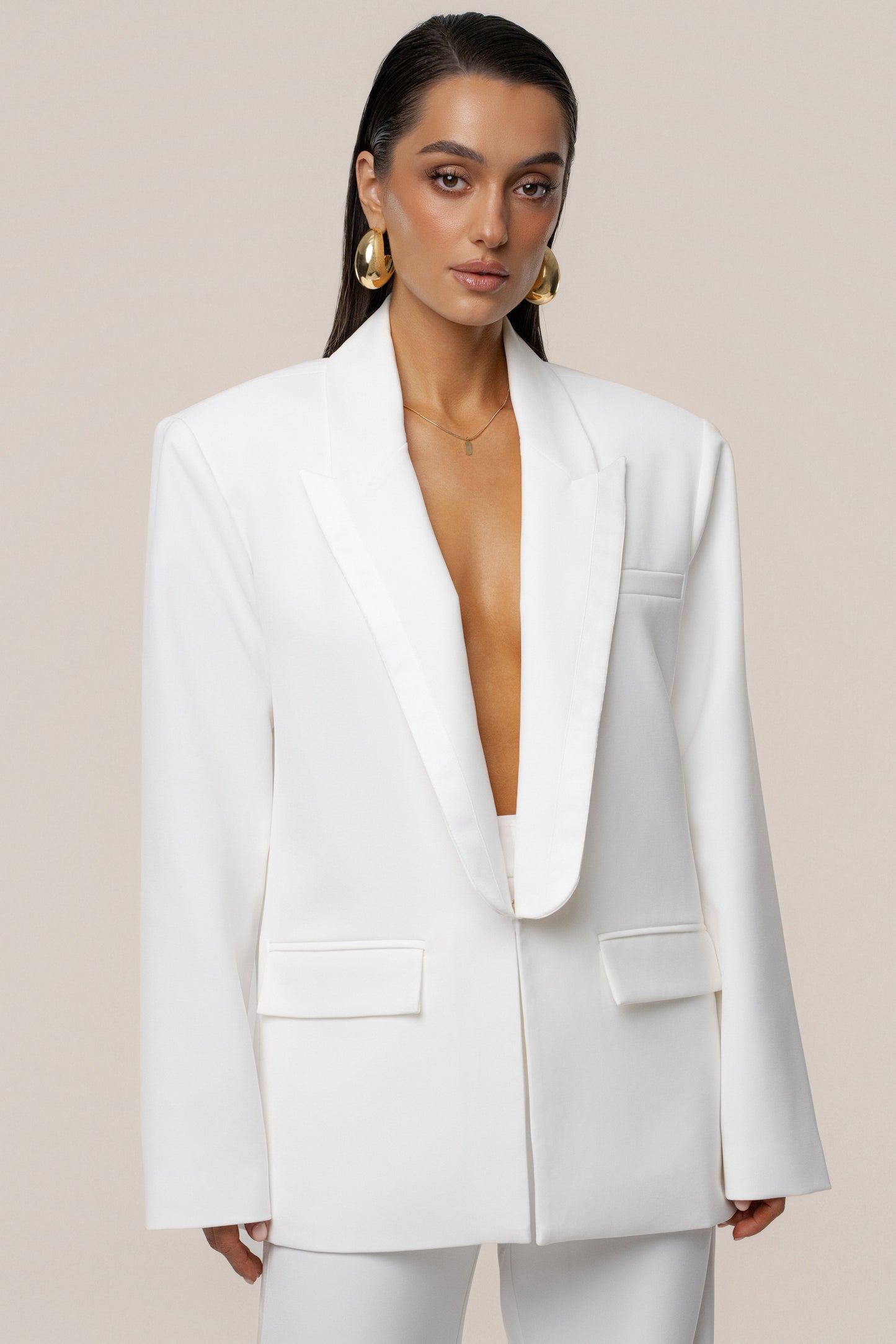 Ivory Suite Life Woven Blazer JLUXLABEL