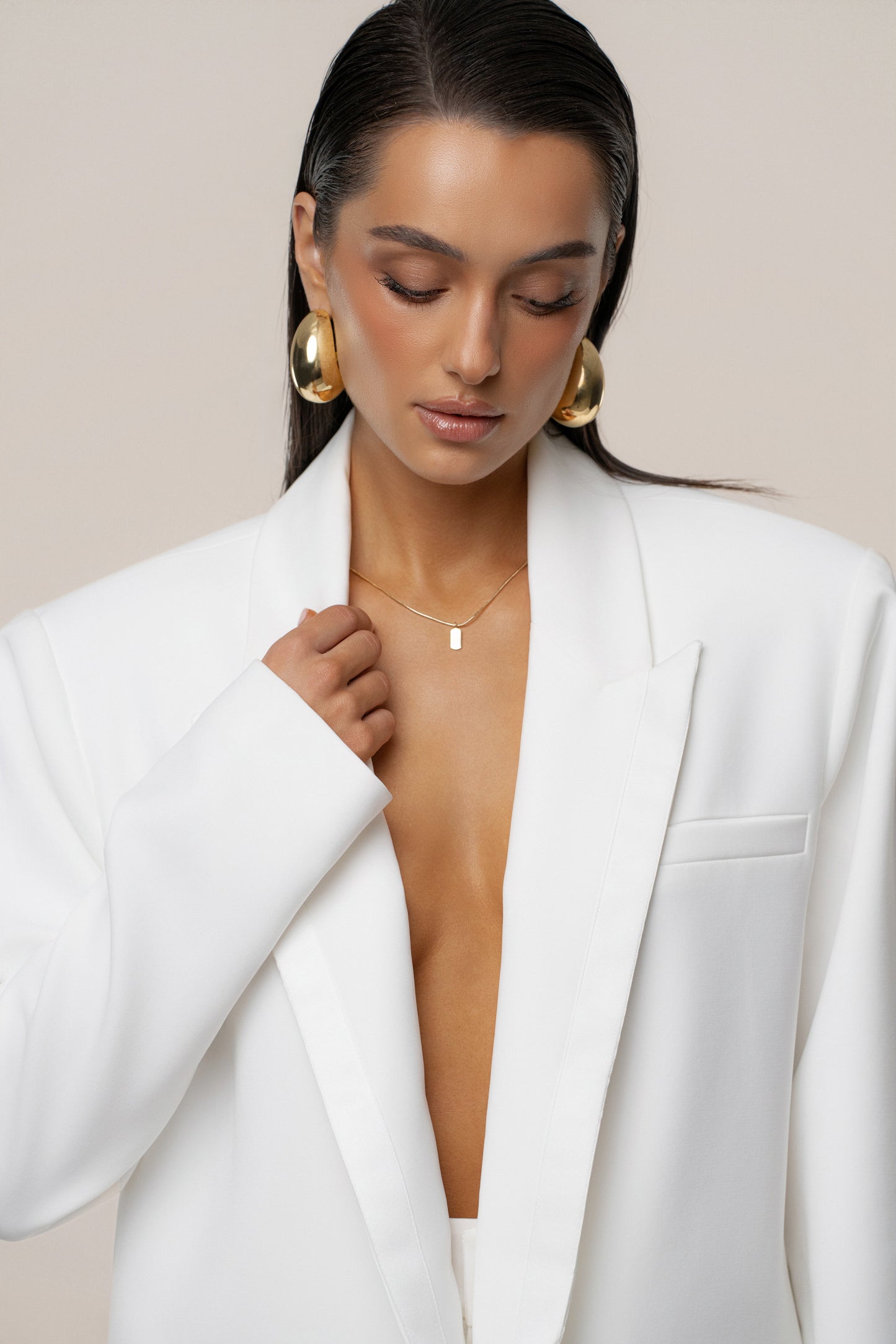 Ivory Suite Life Woven Blazer JLUXLABEL