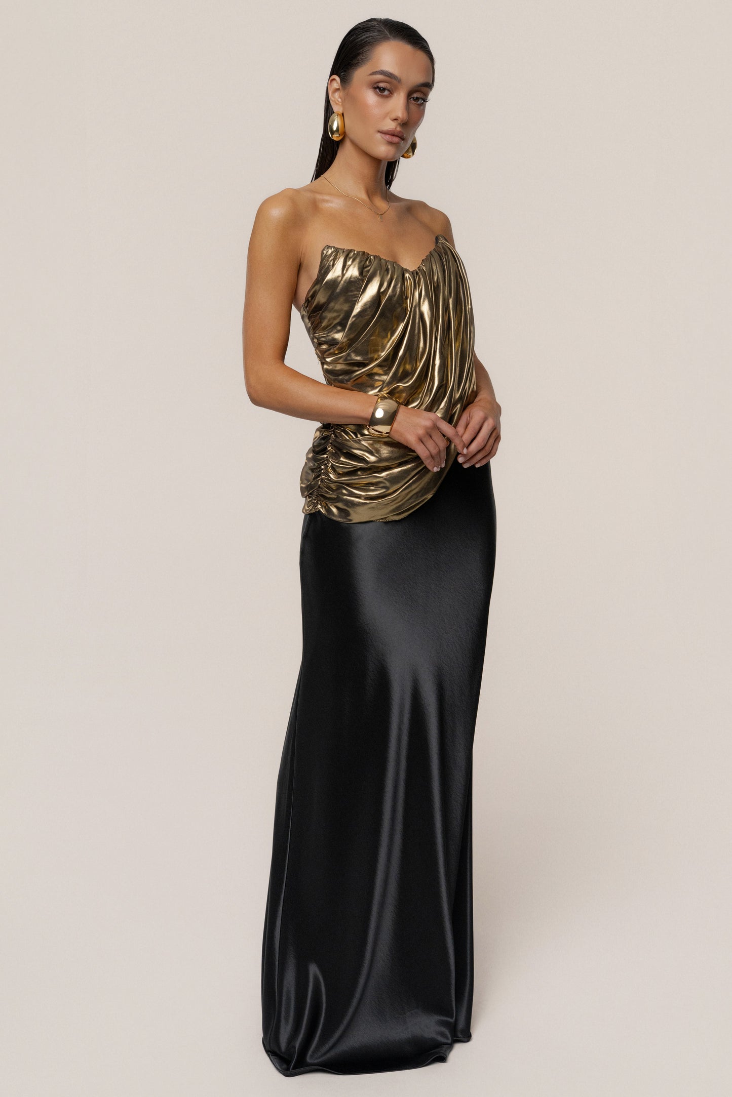 Gold Soirée Metallic Top