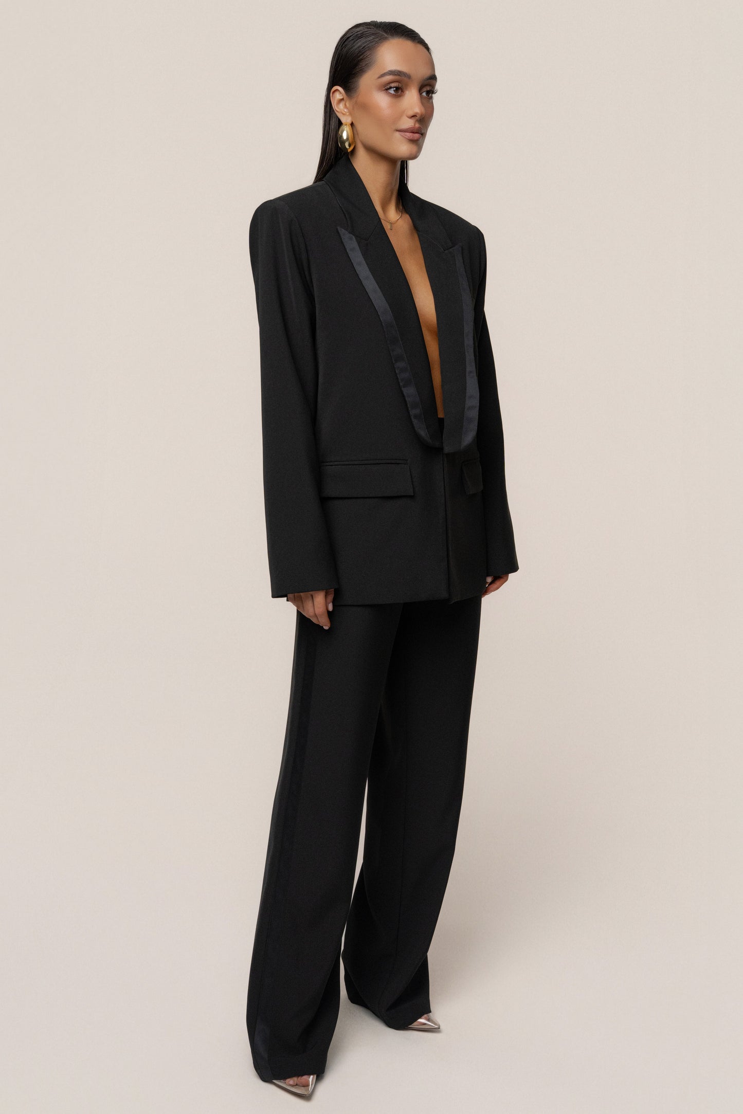 Black Suite Life Woven Pant
