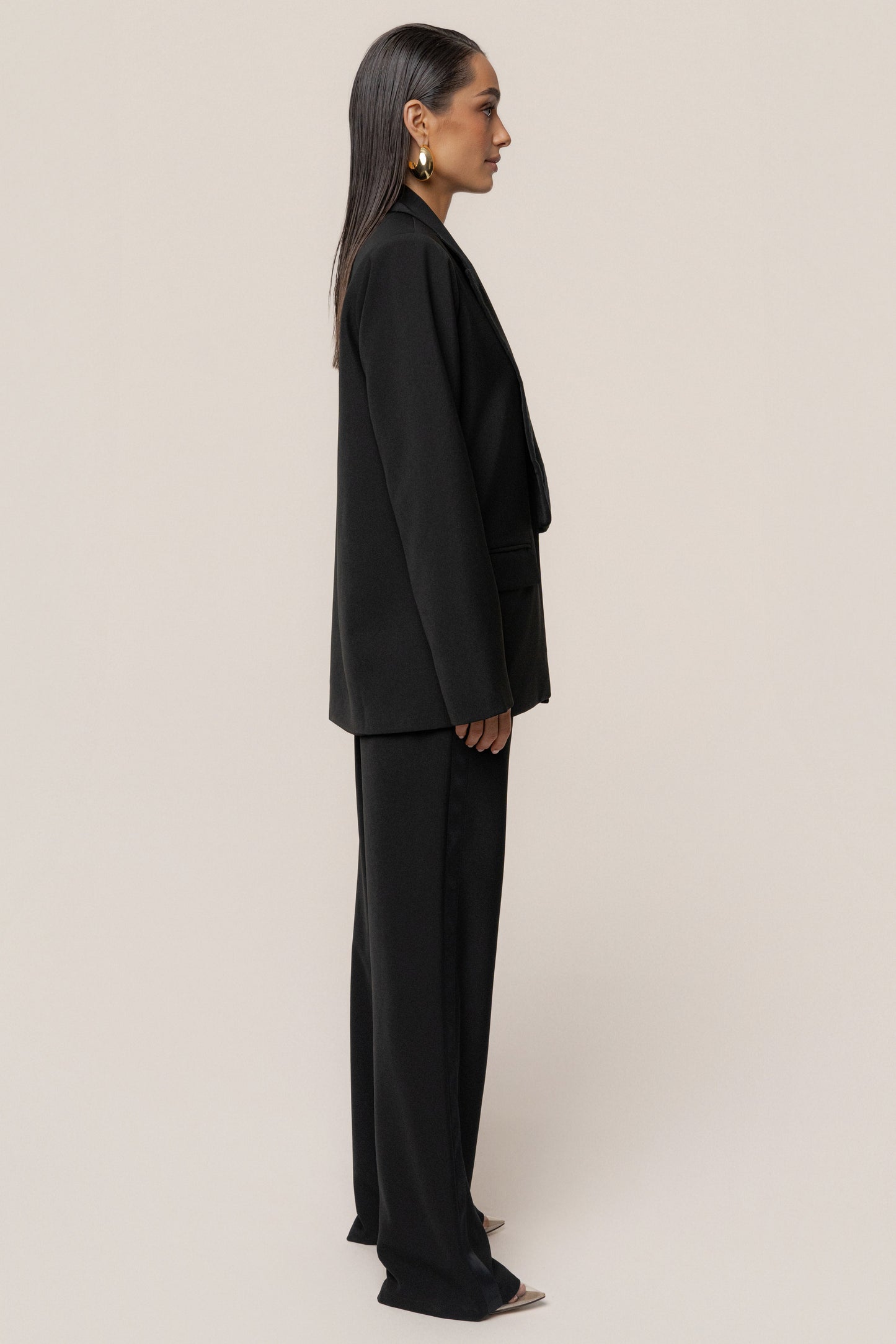 Black Suite Life Woven Blazer