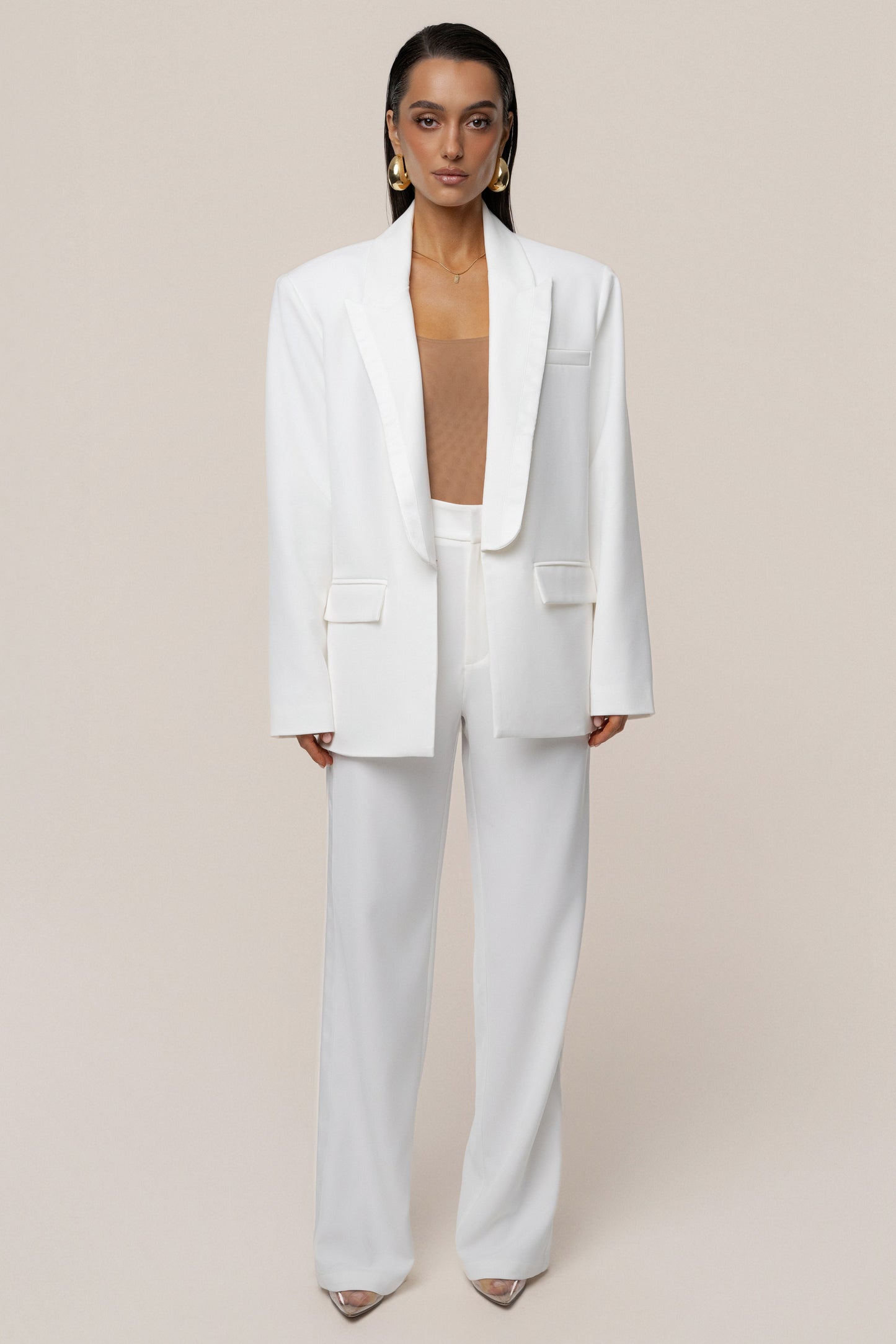 Ivory Suite Life Woven Blazer JLUXLABEL