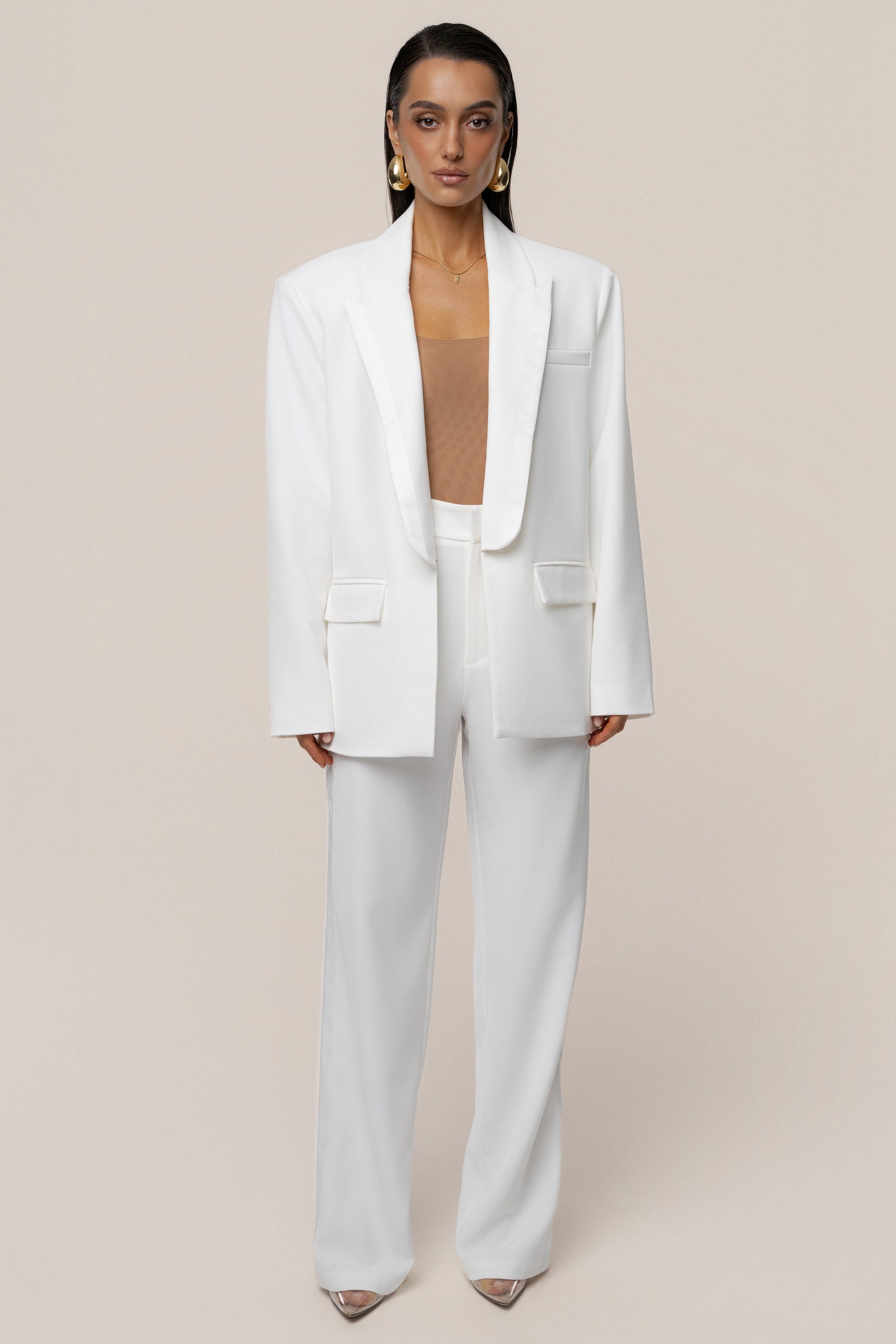Ivory Suite Life Woven Blazer JLUXLABEL