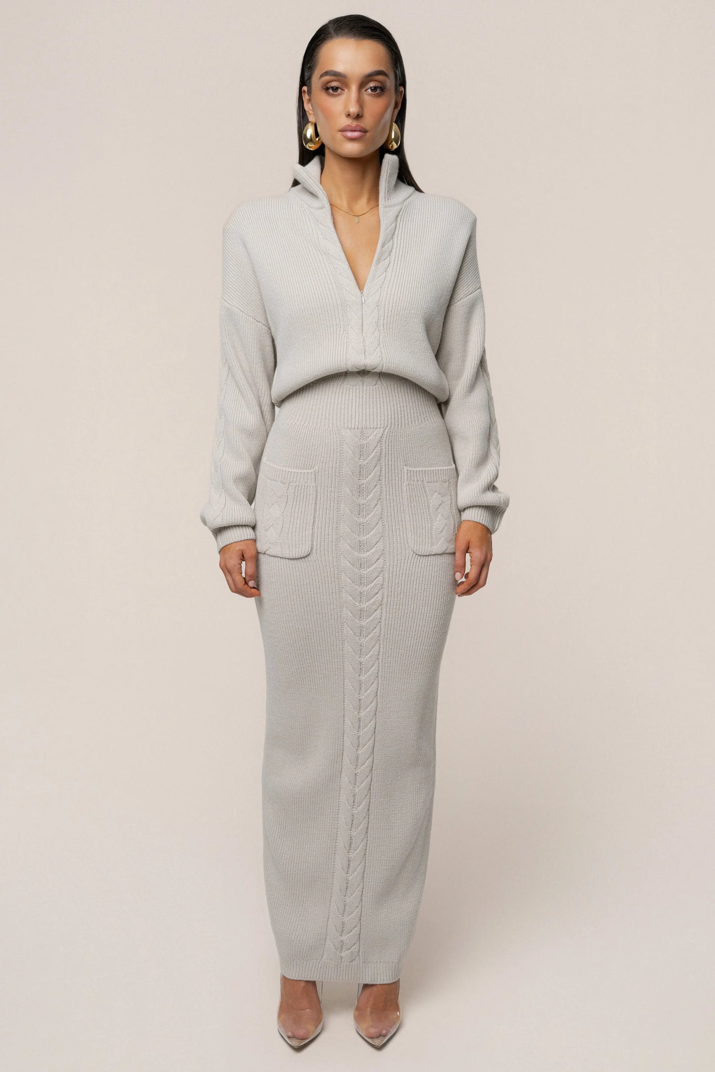 Stone Cozy Intentions Ribbed Dress JLUXLABEL