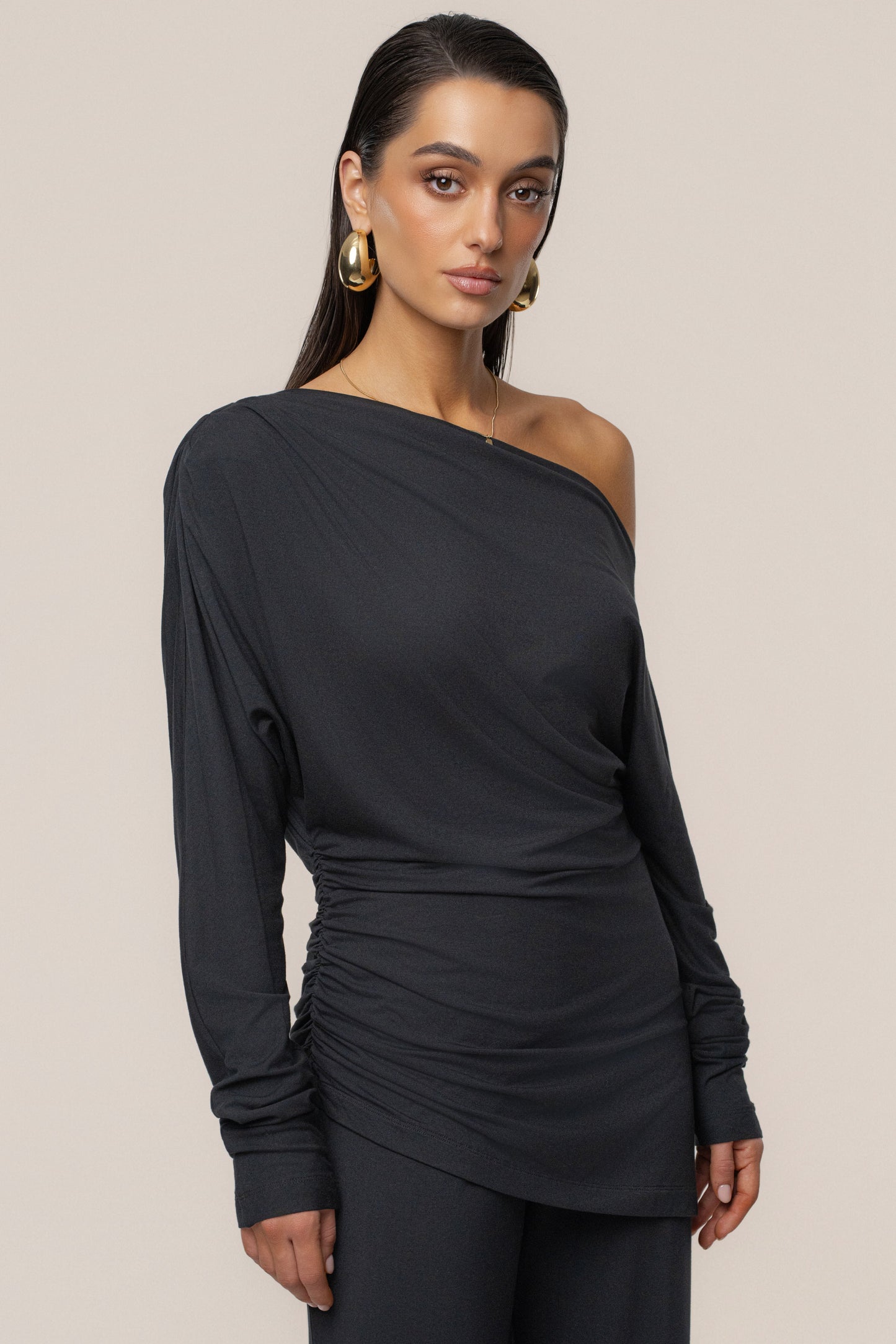 Black Winter Soirée Pant Set