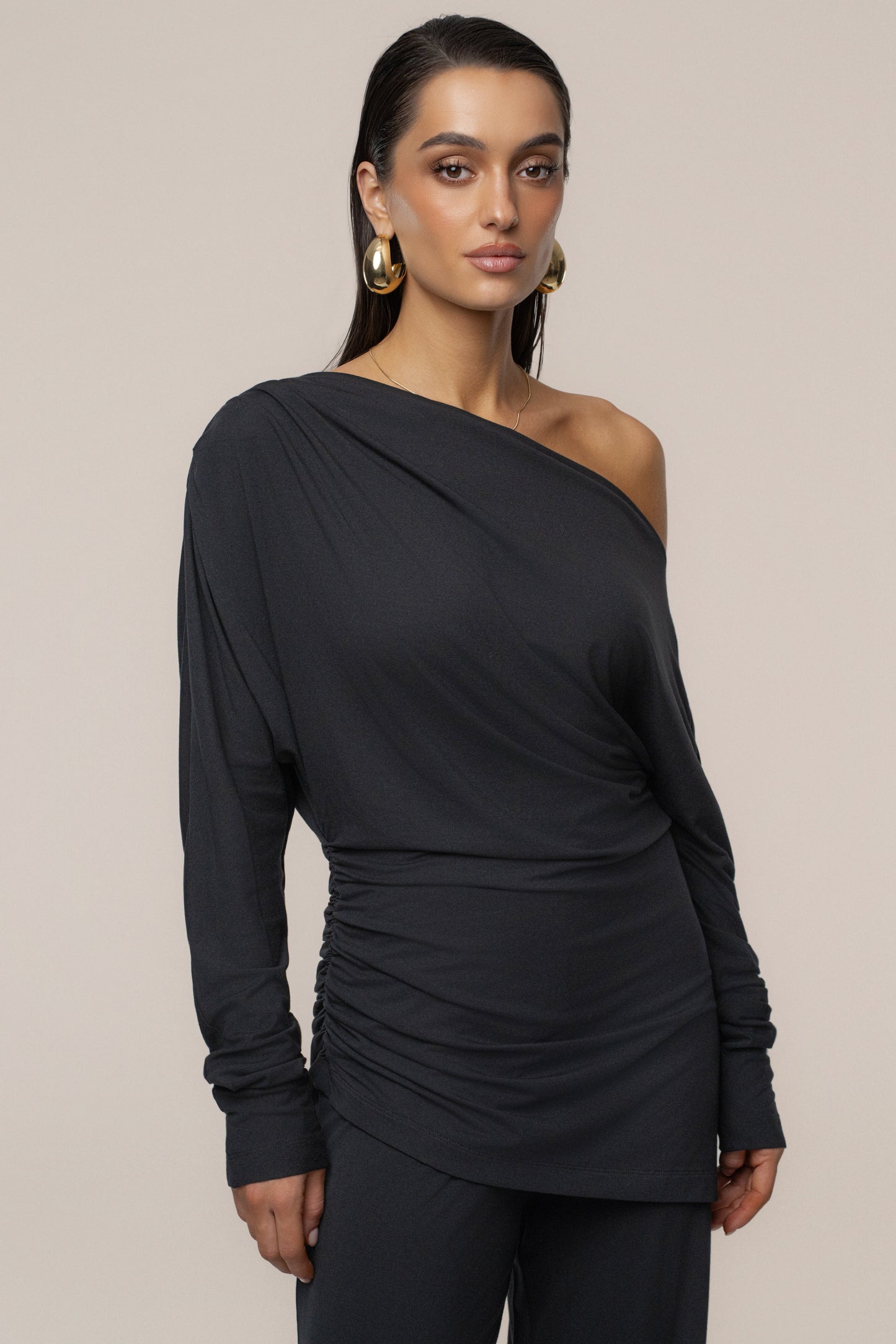 Black Winter Soirée Pant Set