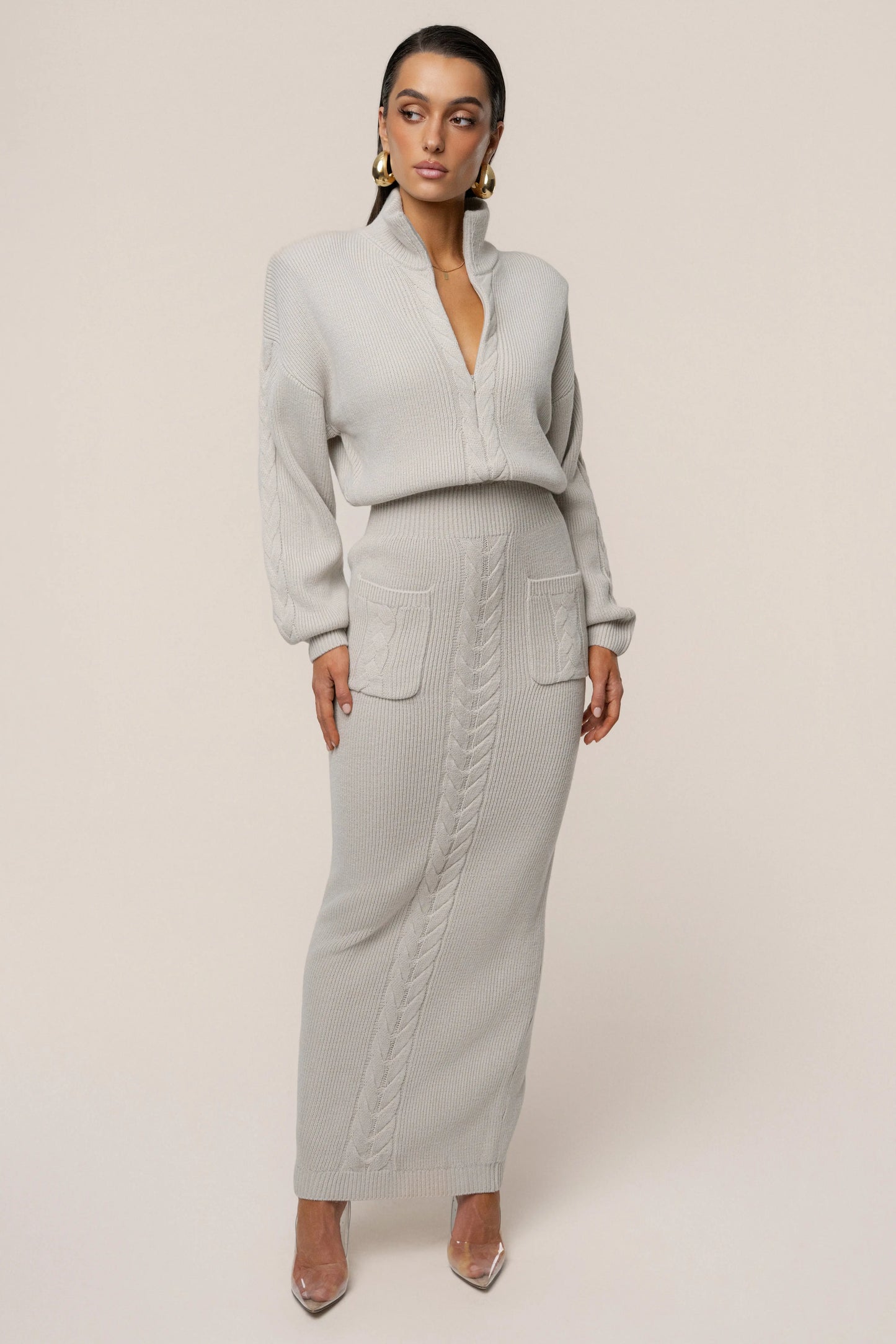 Stone Cozy Intentions Ribbed Dress JLUXLABEL