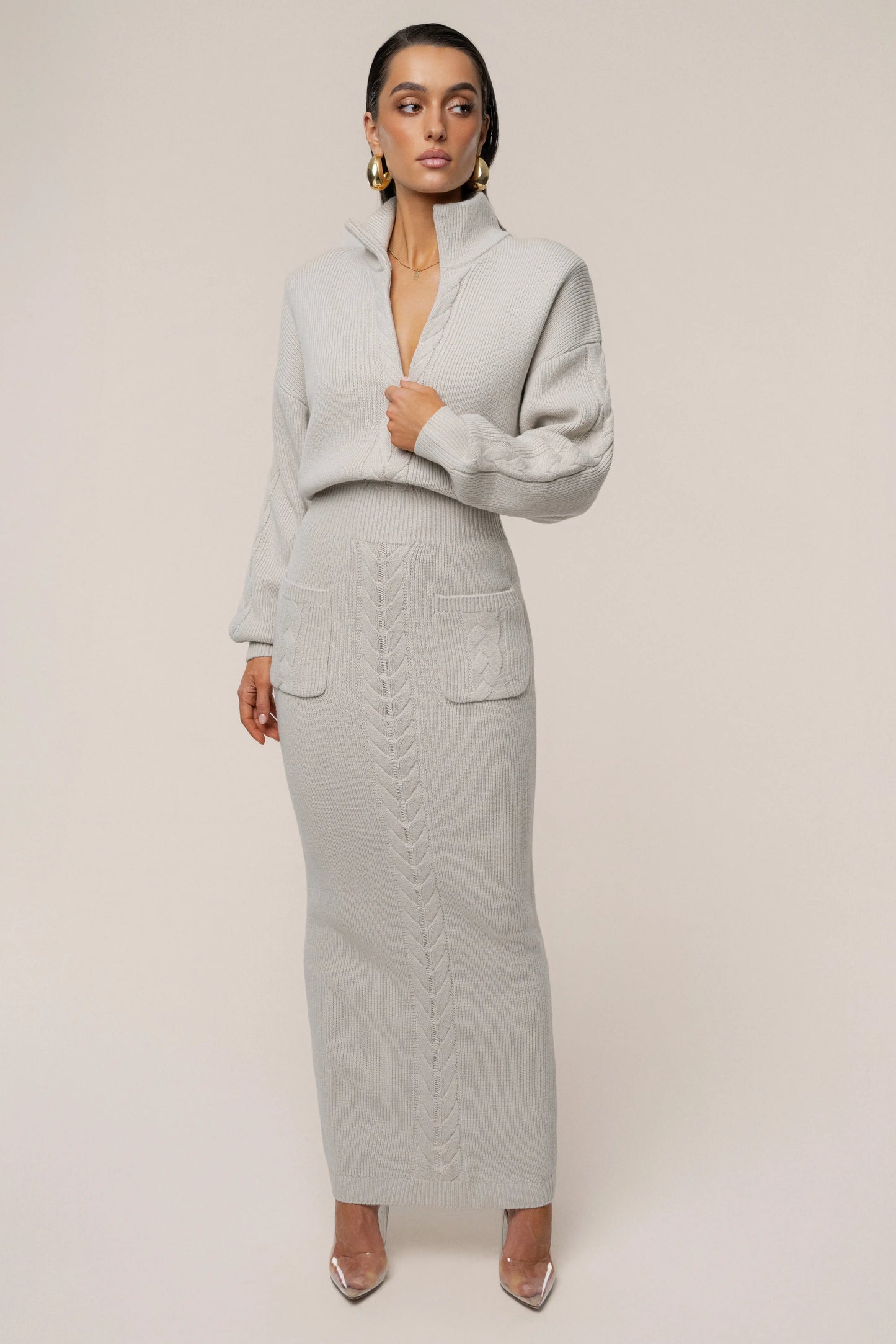 Stone Cozy Intentions Ribbed Dress JLUXLABEL