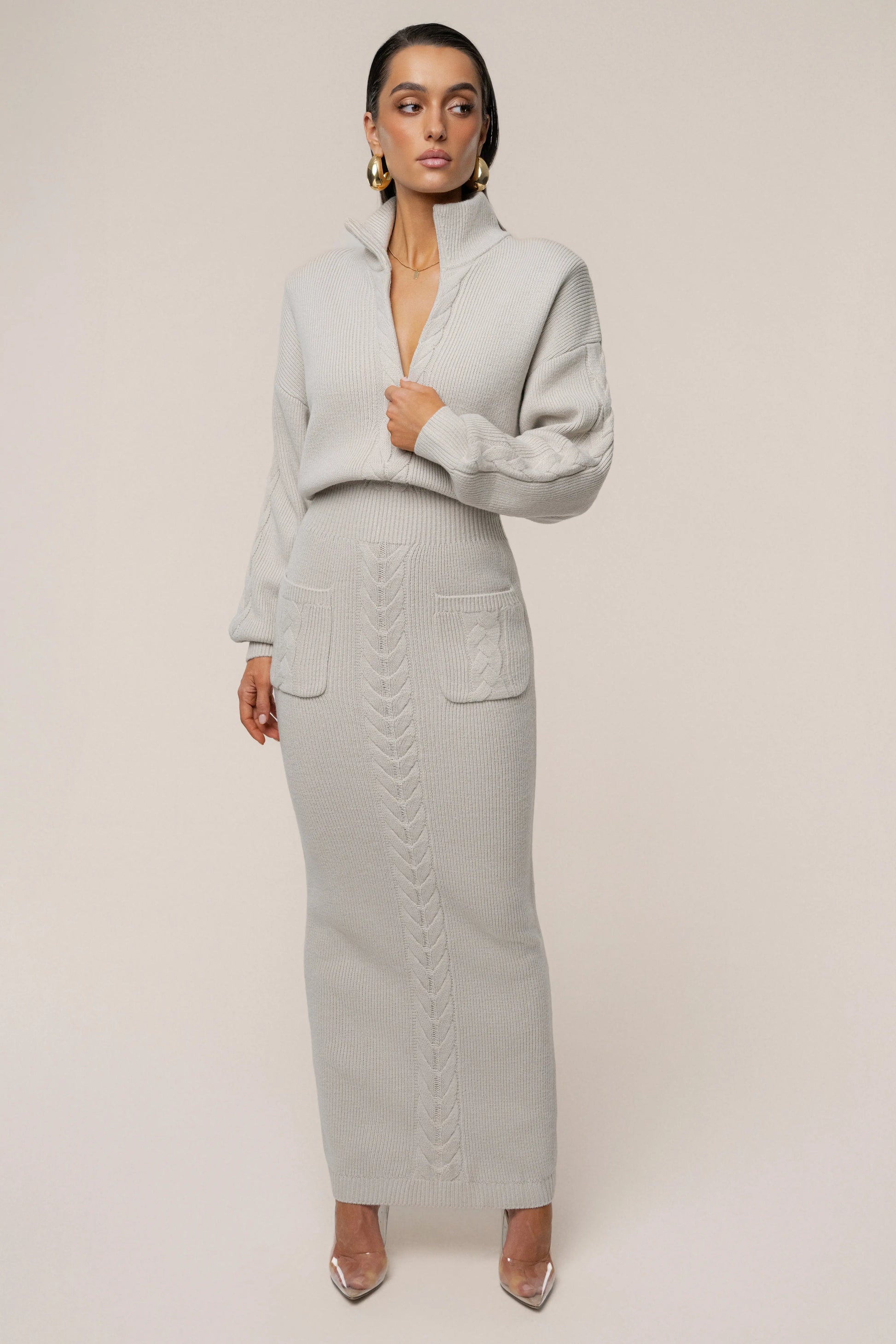 Stone Cozy Intentions Ribbed Dress JLUXLABEL