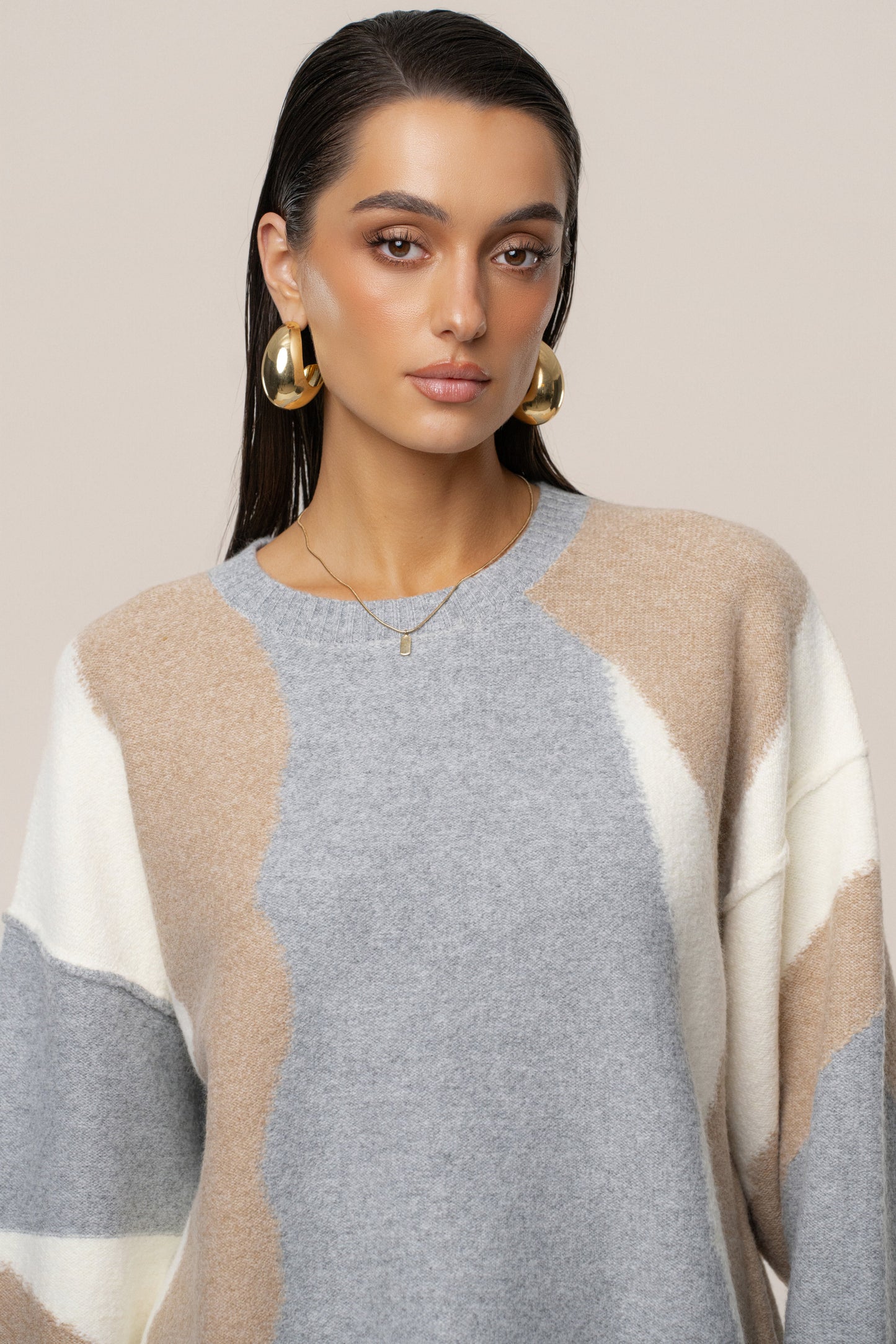 Grey Emelie Knit Pant Set