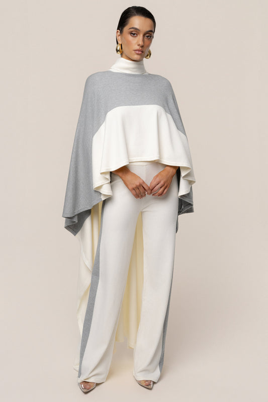 Ivory Chasing Fall Contrast Top