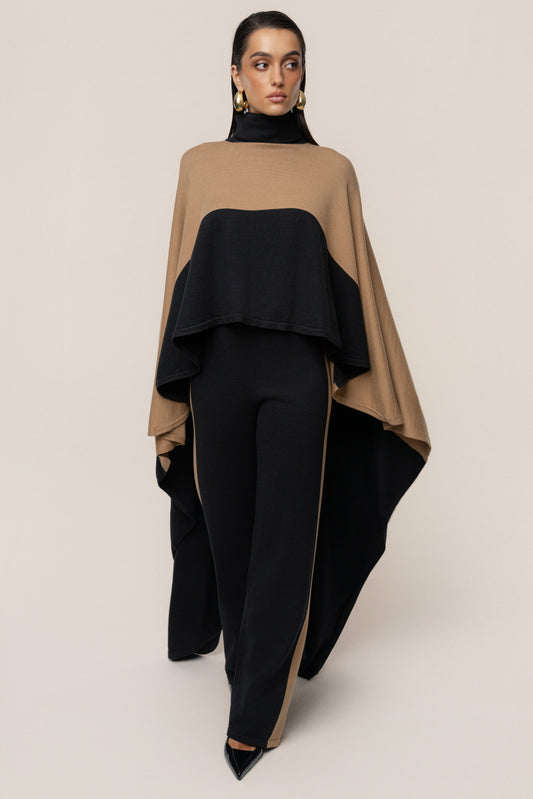 Black Chasing Fall Contrast Top