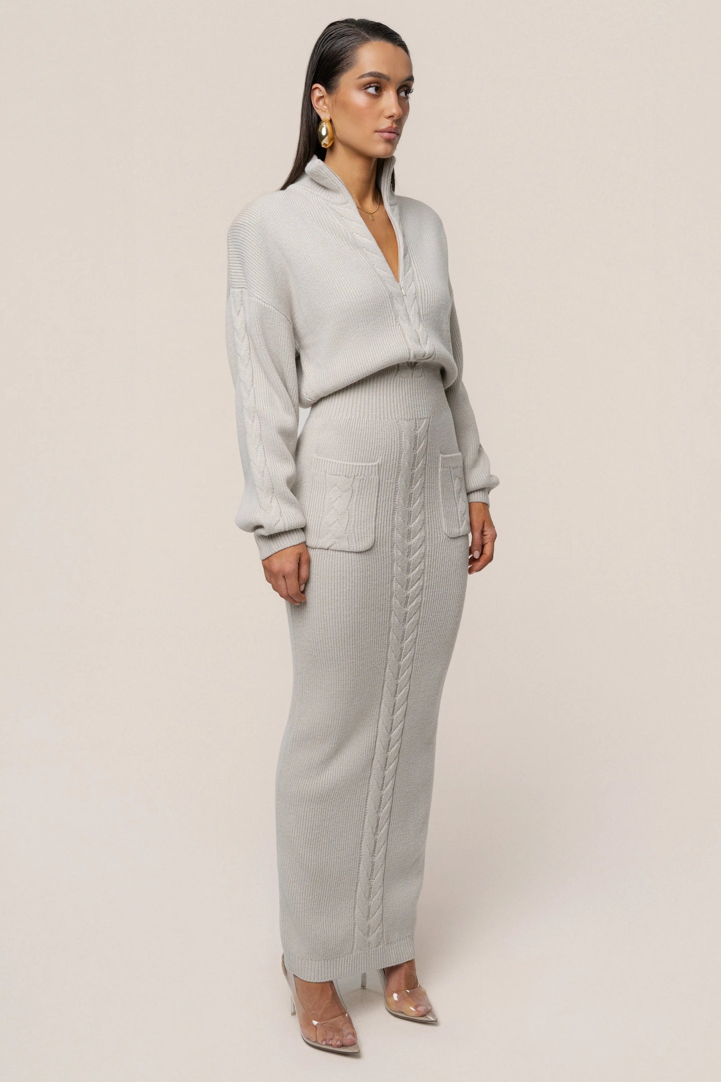 Stone Cozy Intentions Ribbed Dress JLUXLABEL
