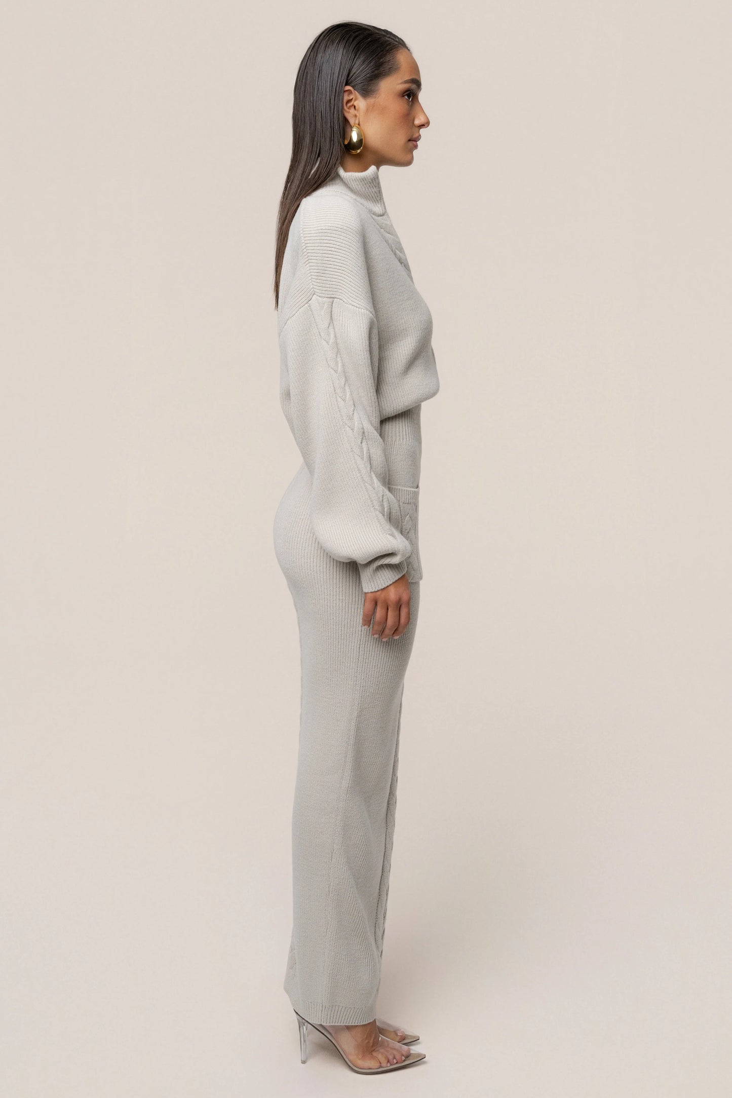 Stone Cozy Intentions Ribbed Dress JLUXLABEL
