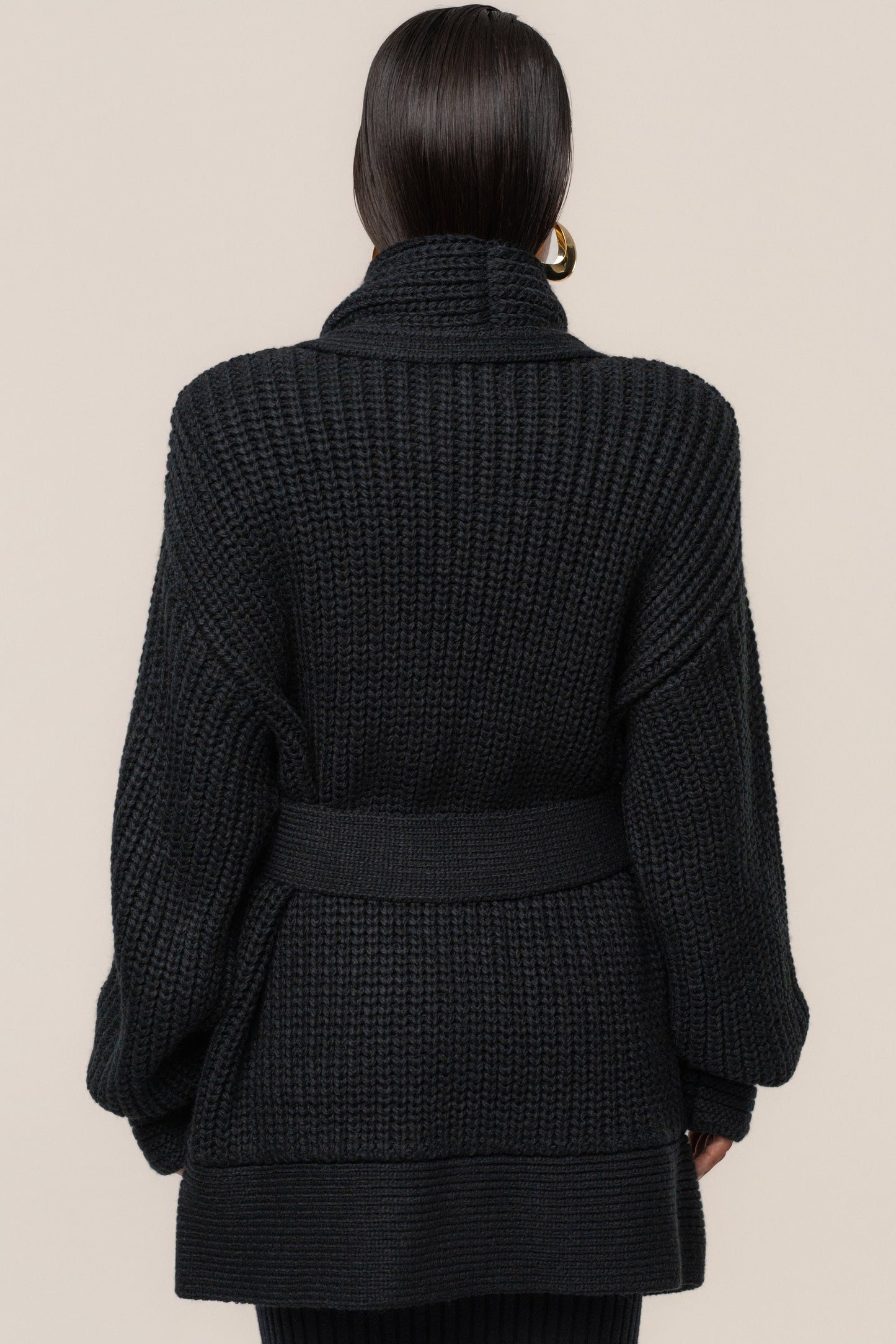 Black Hazel Knit Cardigan