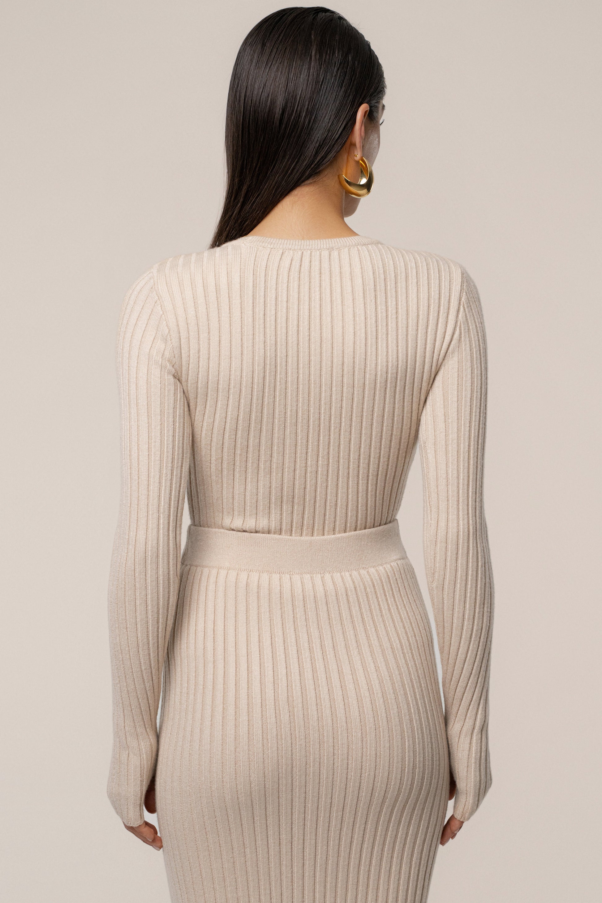 Stone Soft Reset Ribbed Skirt JLUXLABEL