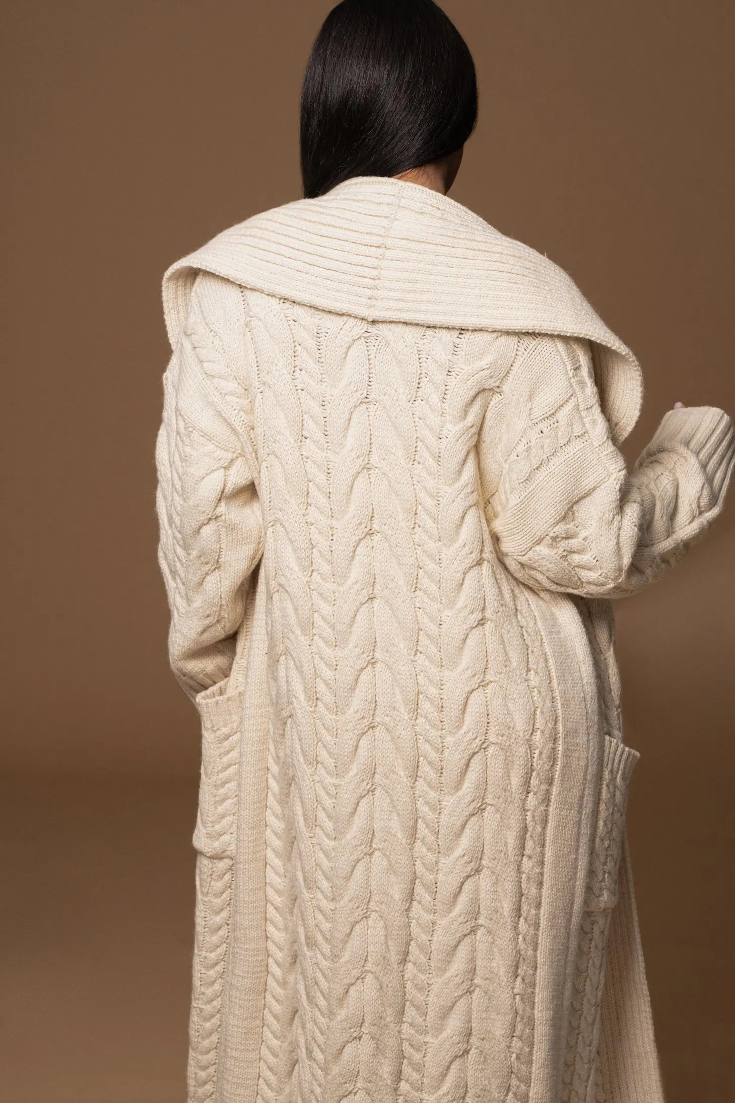 Ivory Upstate Cable Knit Cardigan JLUXLABEL
