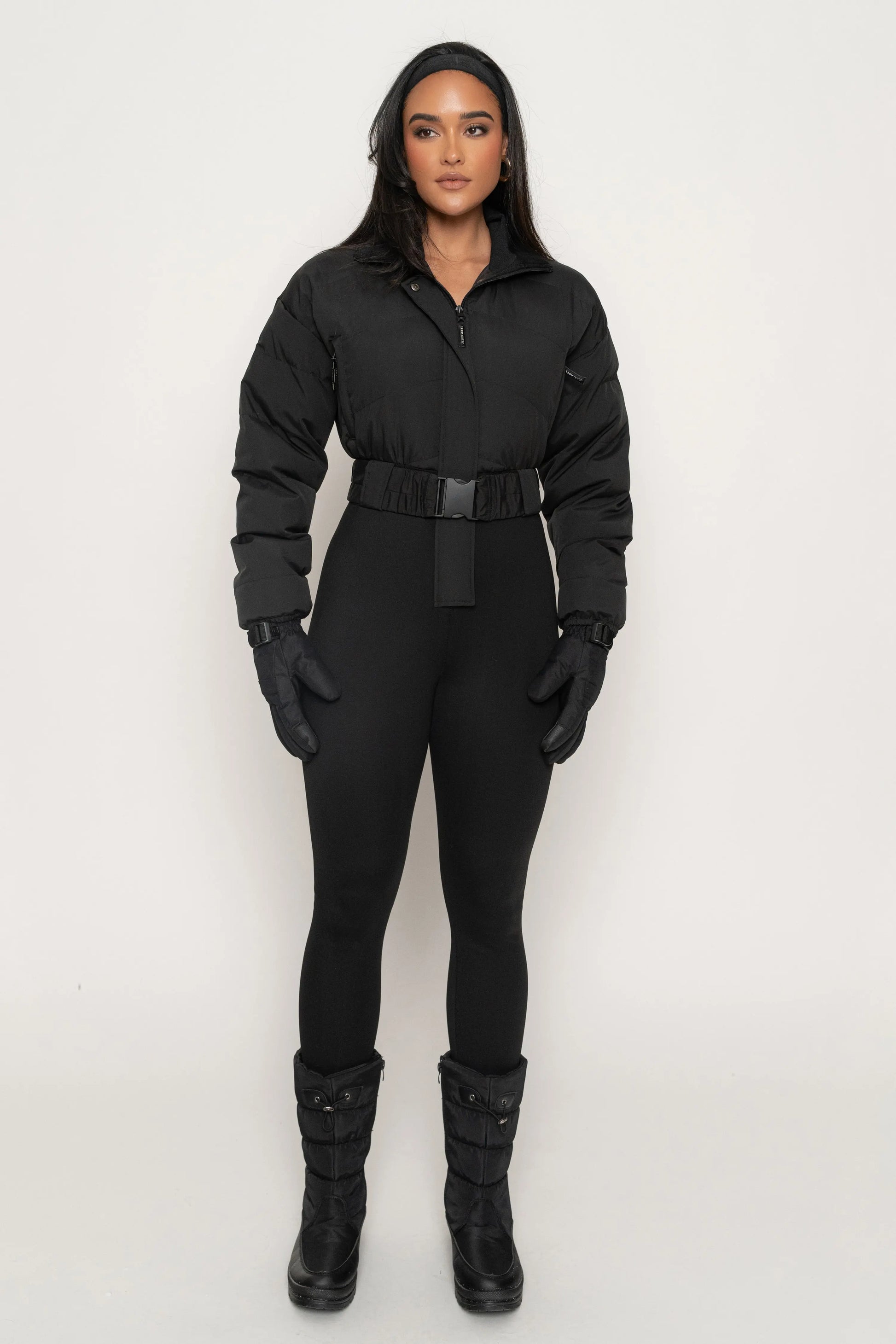Black In Motion Nylon Jumpsuit JLUXLABEL