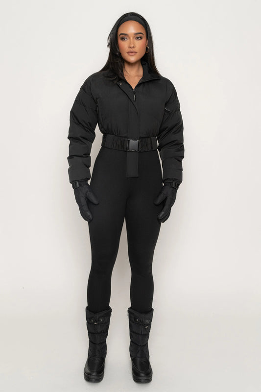 Black In Motion Nylon Jumpsuit JLUXLABEL