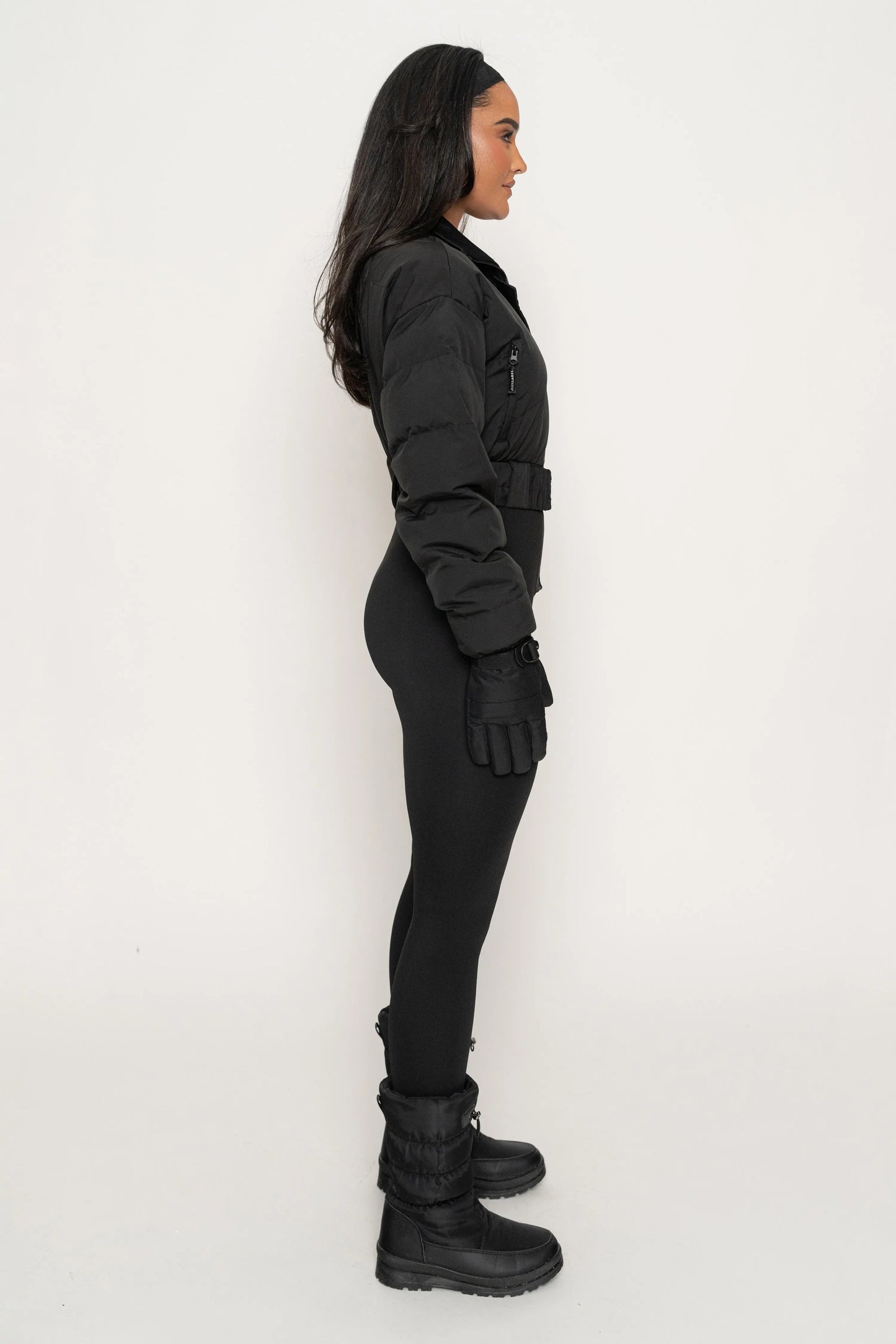 Black In Motion Nylon Jumpsuit JLUXLABEL