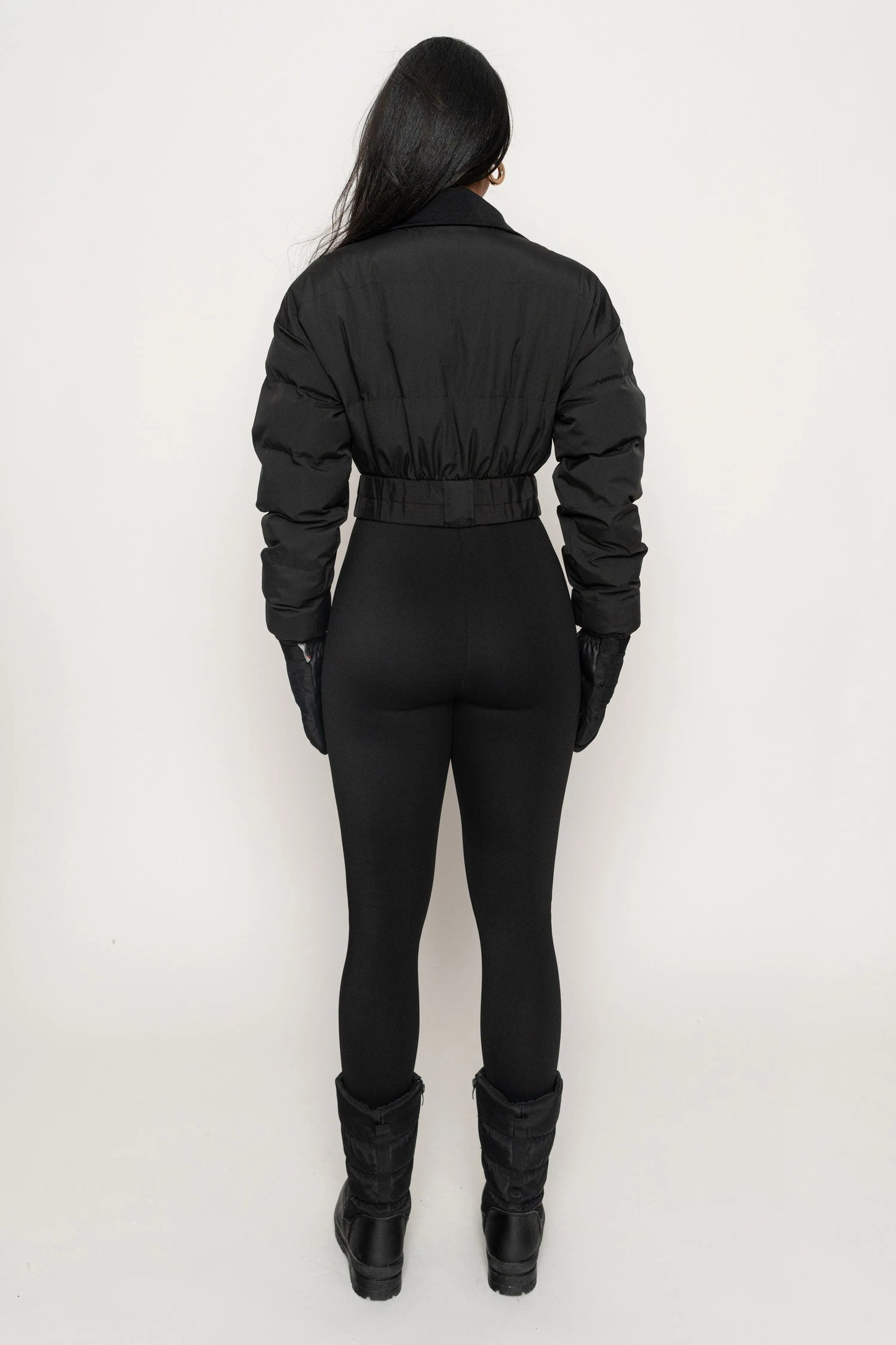Black In Motion Nylon Jumpsuit JLUXLABEL