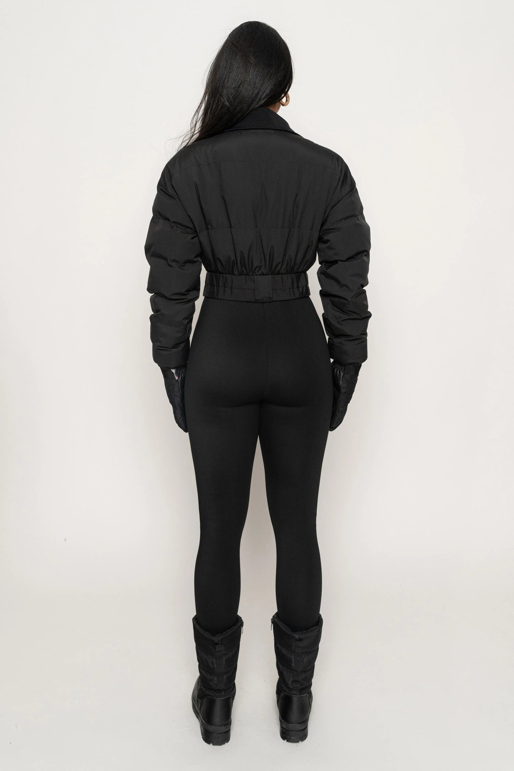 Black In Motion Nylon Jumpsuit JLUXLABEL