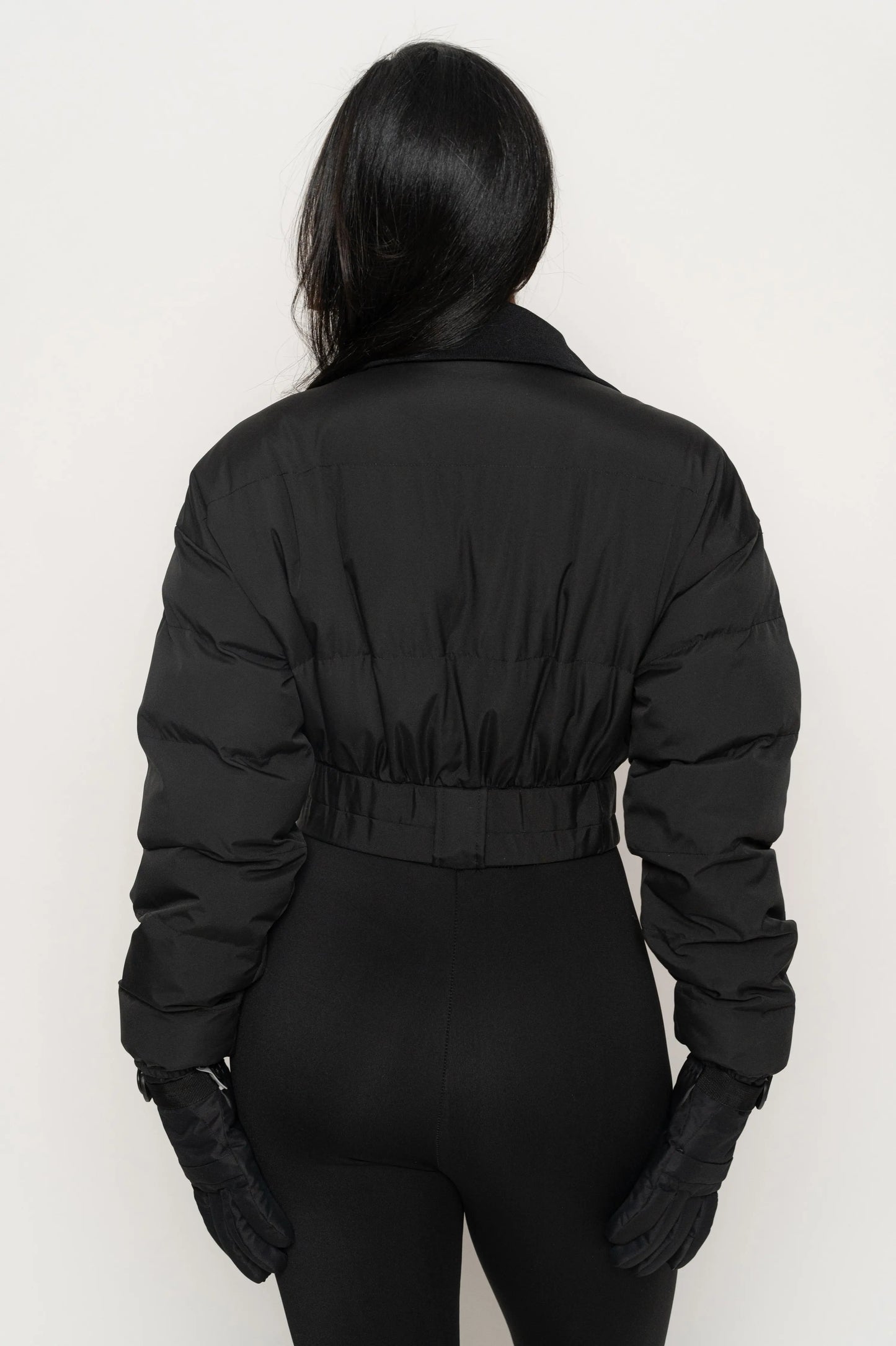 Black In Motion Nylon Jumpsuit JLUXLABEL