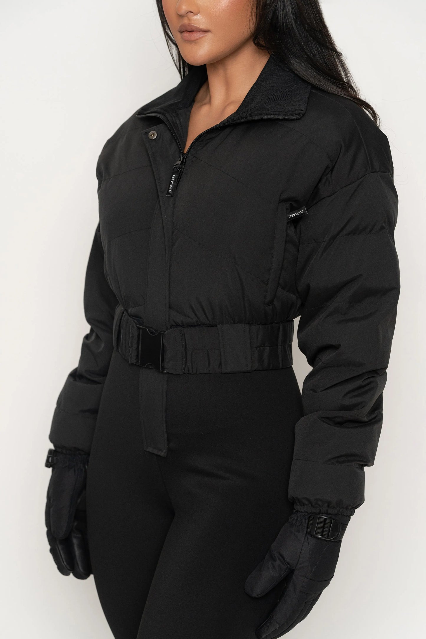 Black In Motion Nylon Jumpsuit JLUXLABEL