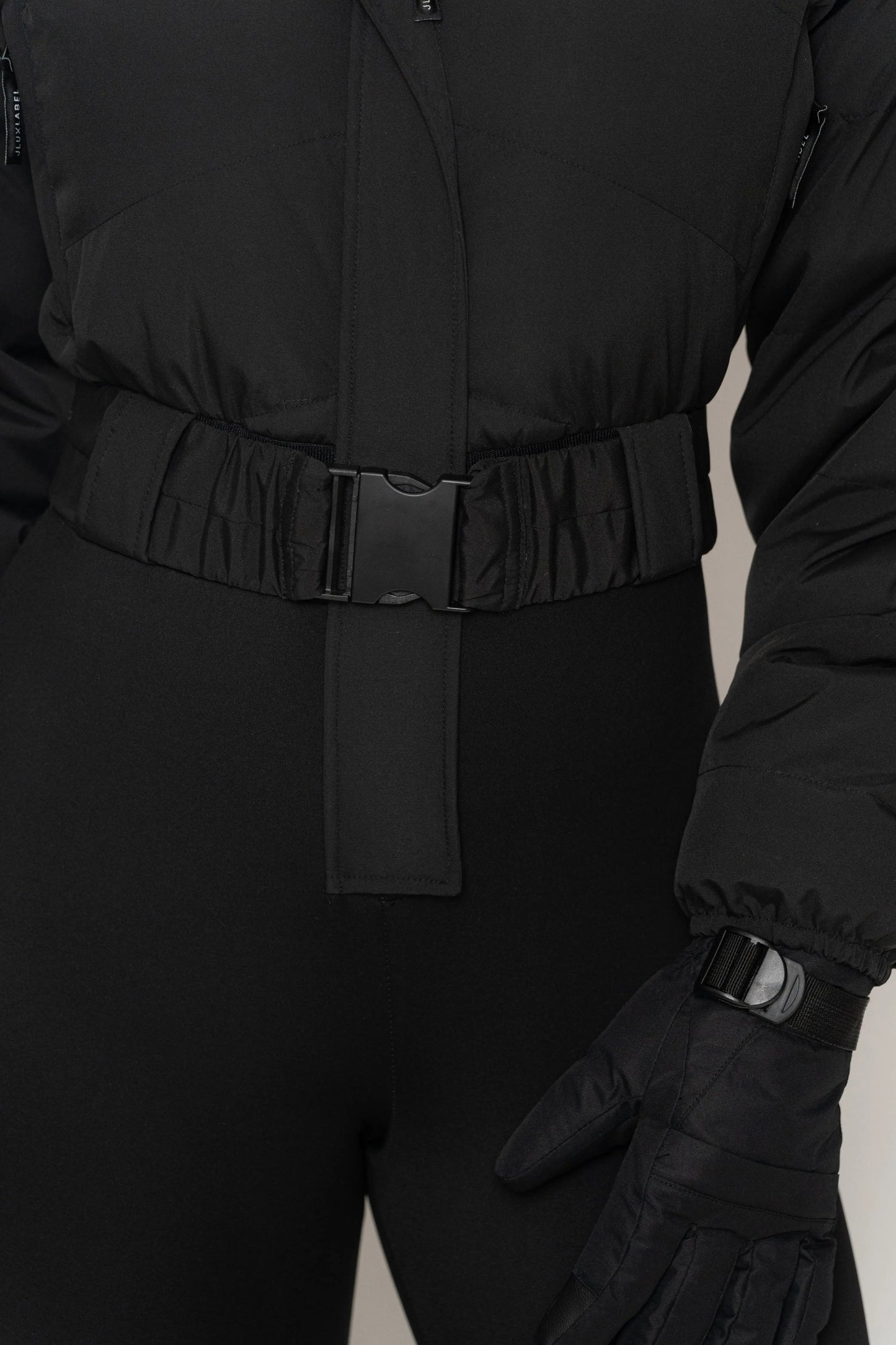 Black In Motion Nylon Jumpsuit JLUXLABEL
