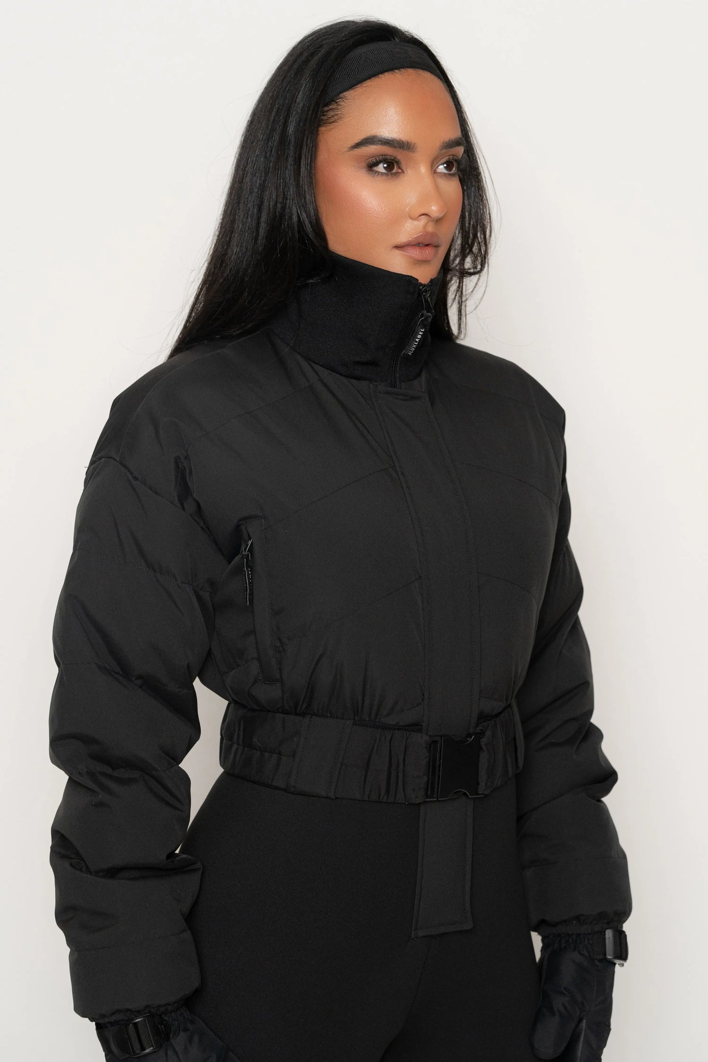 Black In Motion Nylon Jumpsuit JLUXLABEL