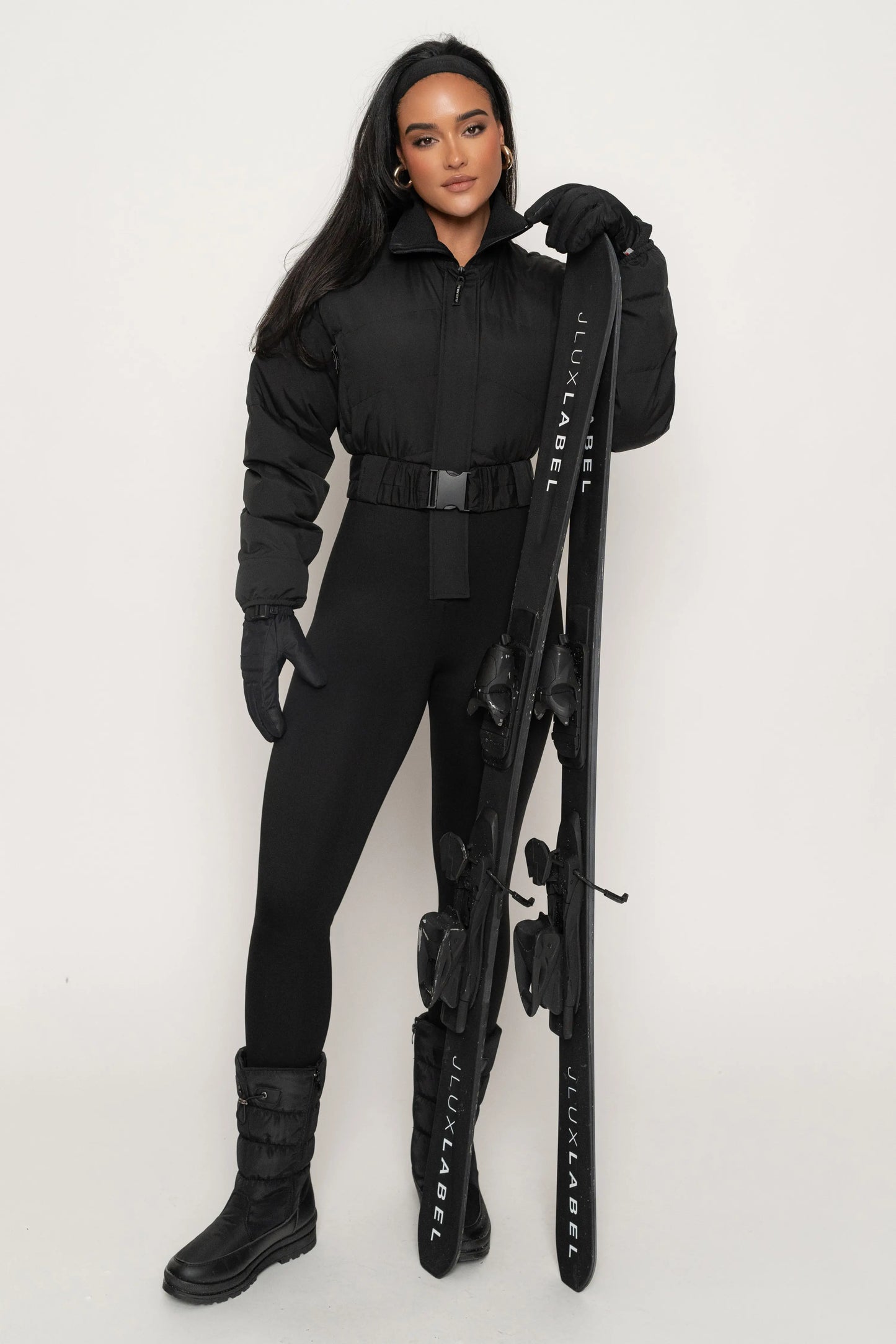 Black In Motion Nylon Jumpsuit JLUXLABEL