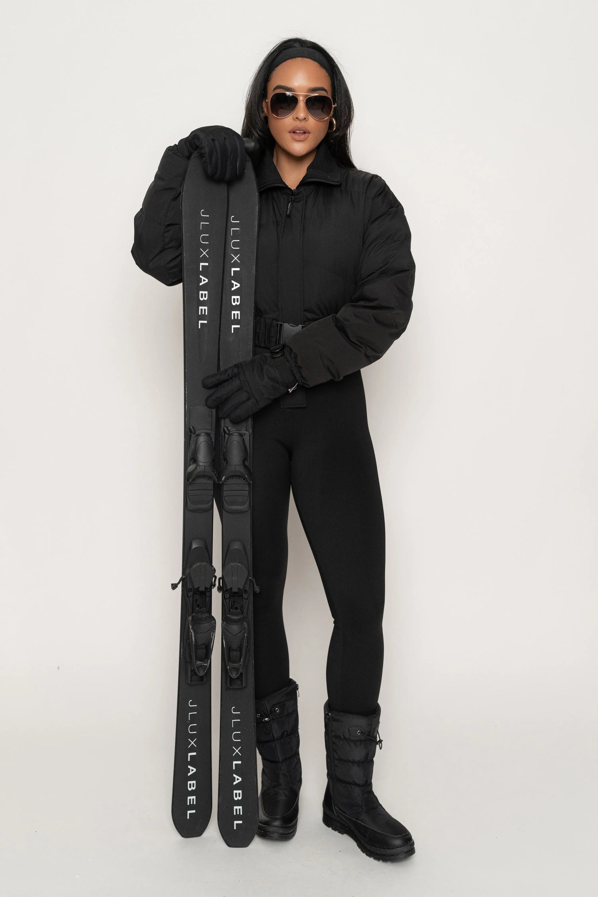 Black In Motion Nylon Jumpsuit JLUXLABEL